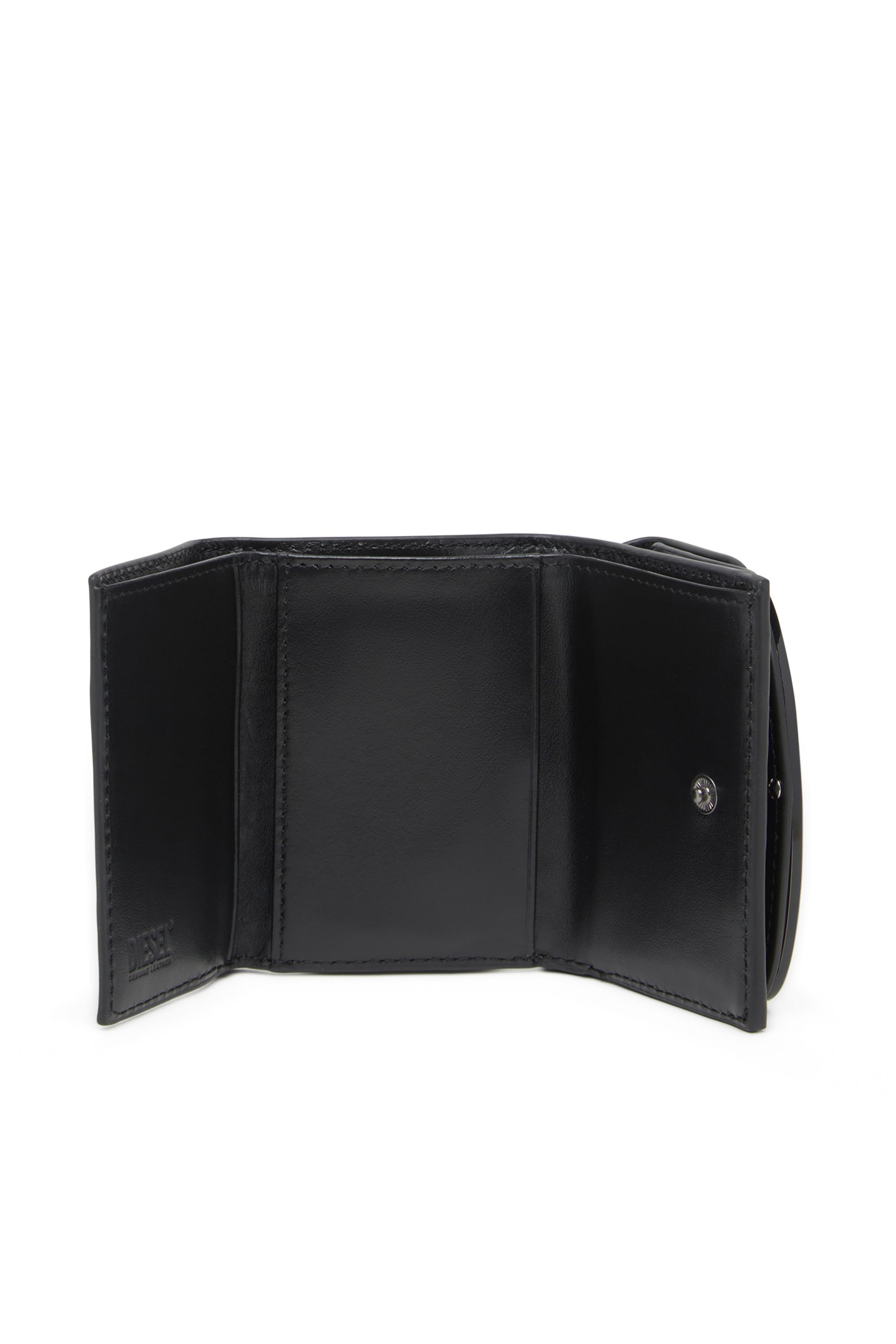 Diesel - 1DR TRI FOLD COIN XS II, Female's Tri-fold wallet in mirrored leather in Black - 3