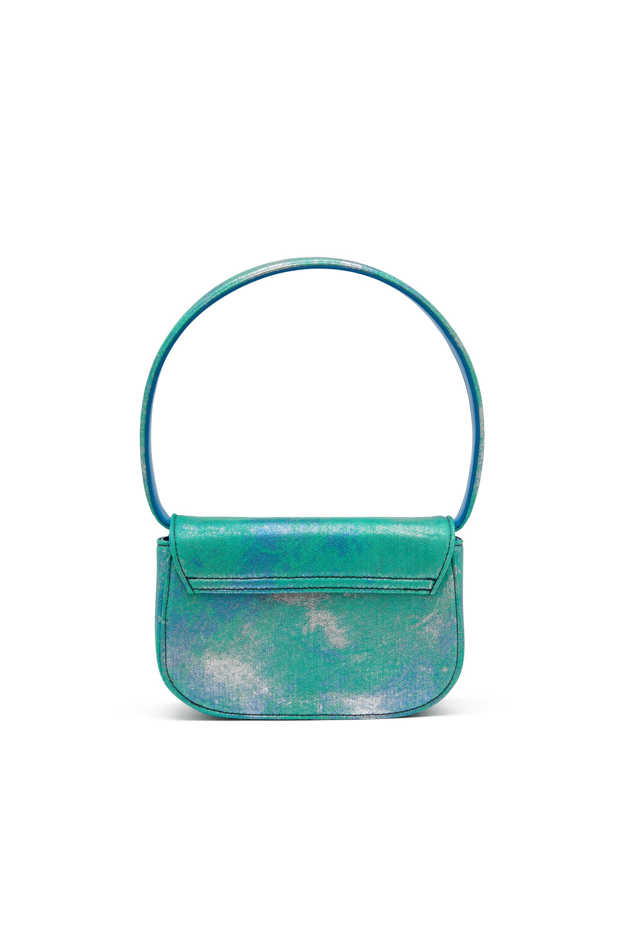 Diesel - 1DR, Female's 1DR-Iconic shoulder bag in pop colour denim in Blue/Green - 2