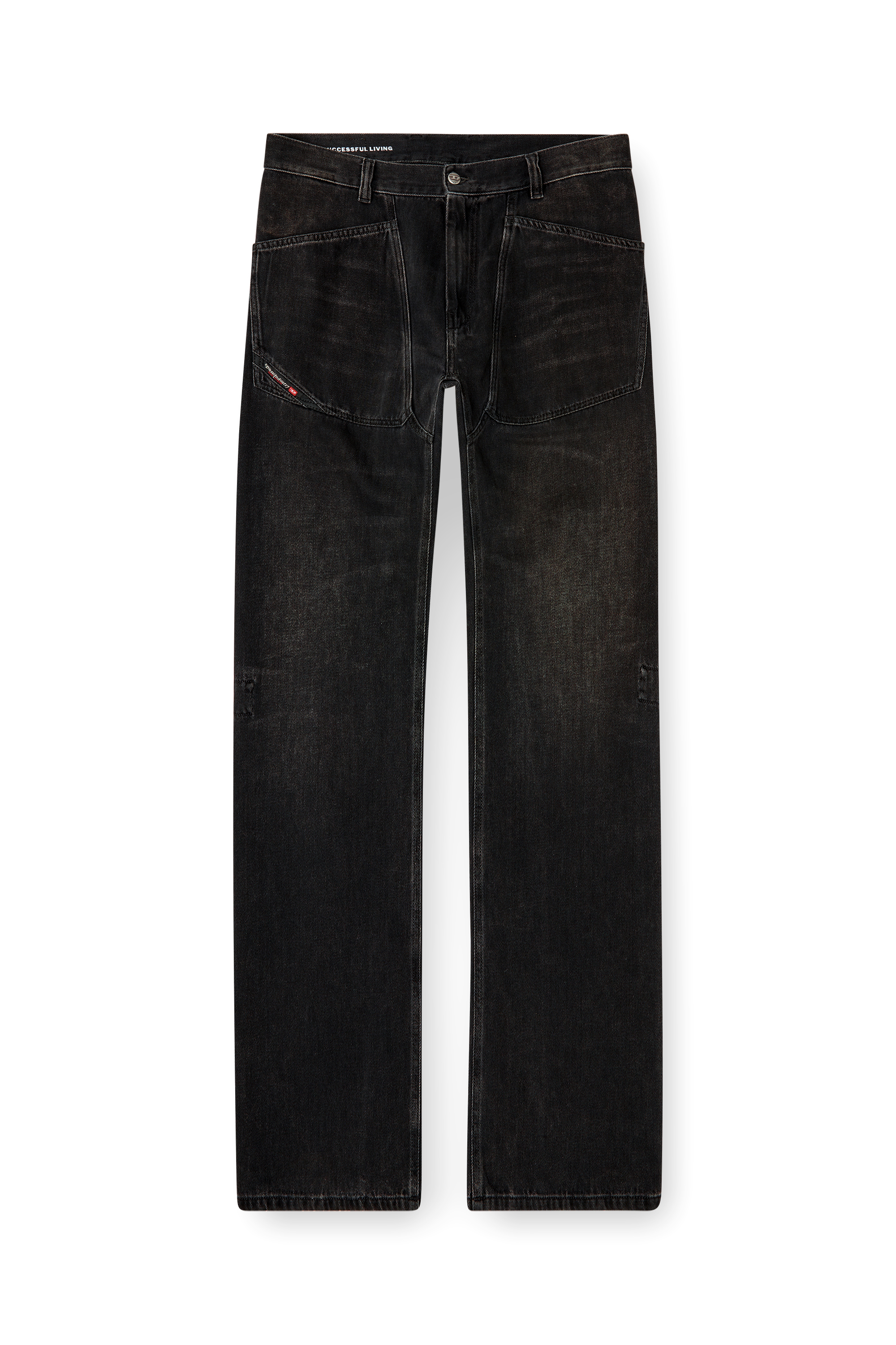 Diesel - Male's Relaxed Jeans D-Zeta 09J96, Black/Dark Grey - 3