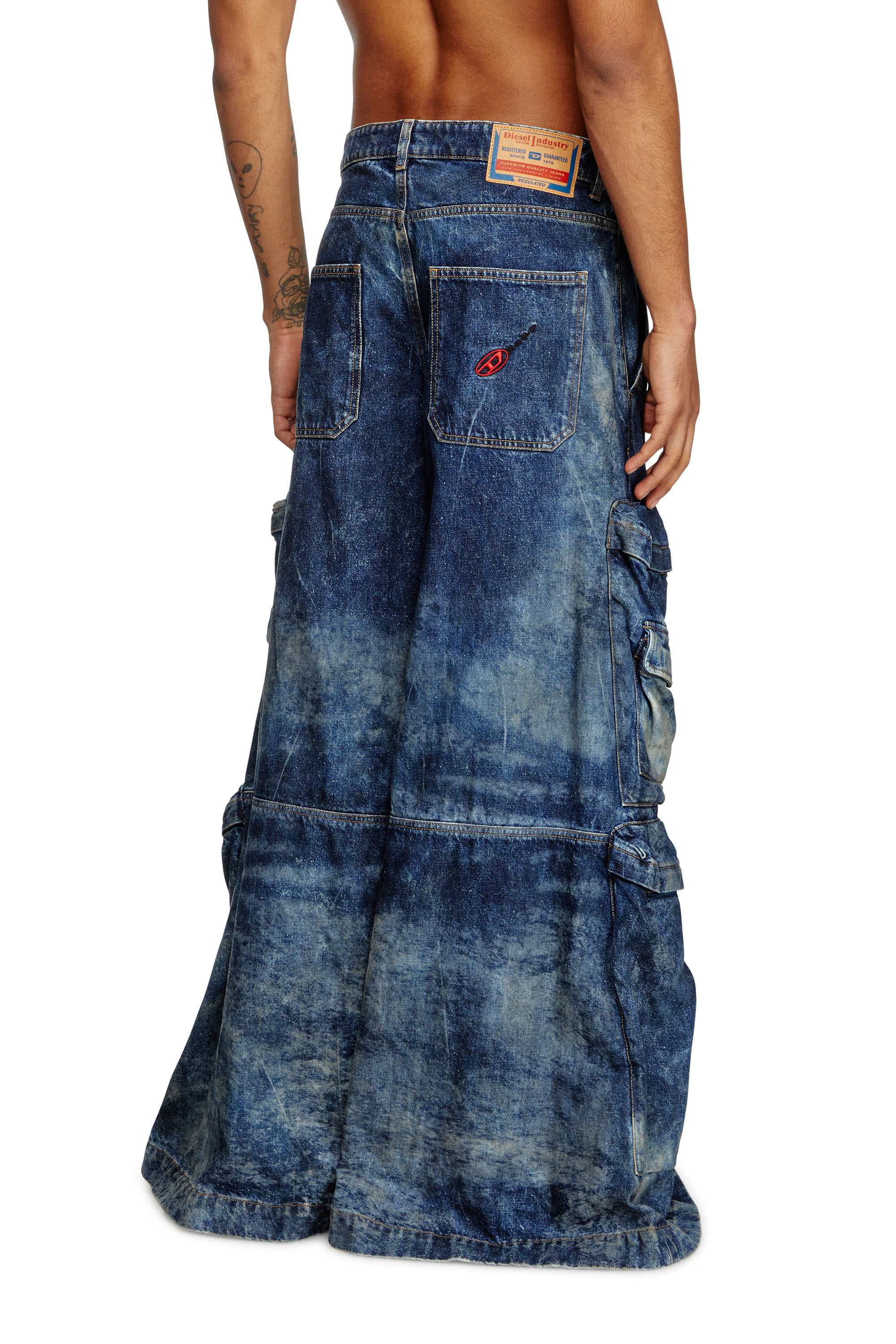 Diesel - Relaxed Jeans D-Giappo 0DBCW Mixte, Bleu Foncé - Image 3