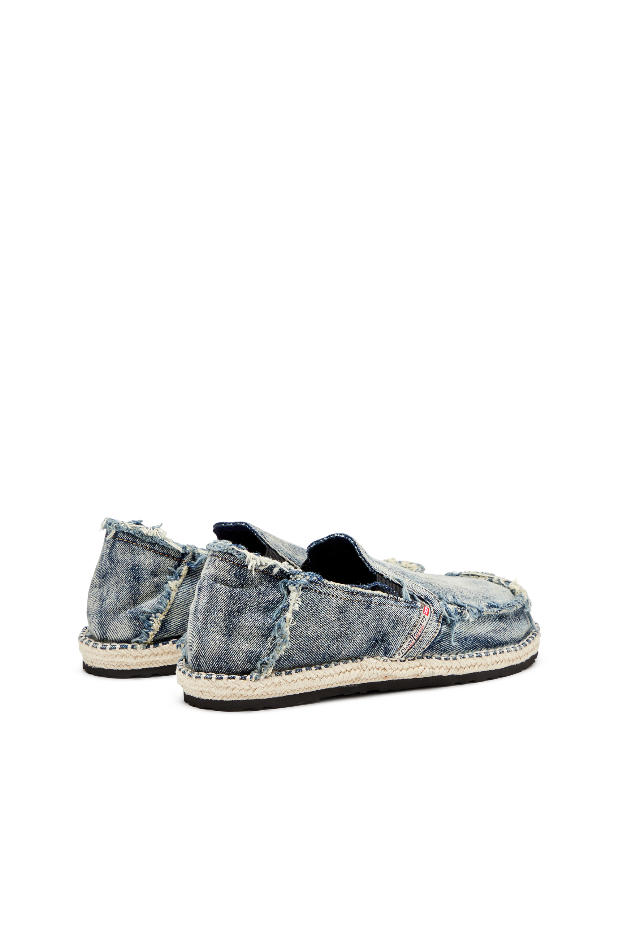 Diesel - D-LUKAS ESP, Male's Espadrille loafers in distressed denim in Light Blue - 3