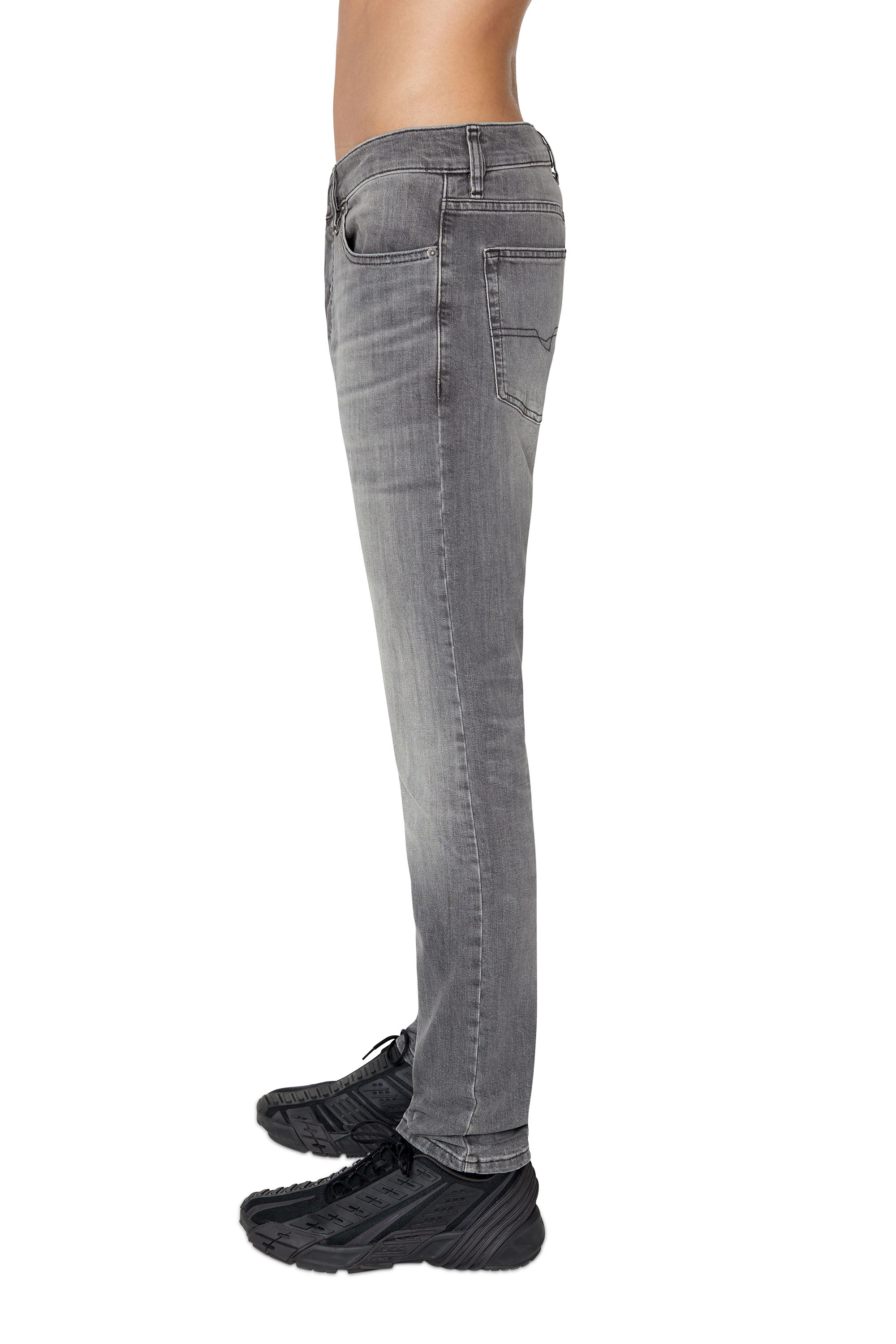 Diesel - D-Luster 0BJAX Slim Jeans, Black/Dark Grey - Image 4