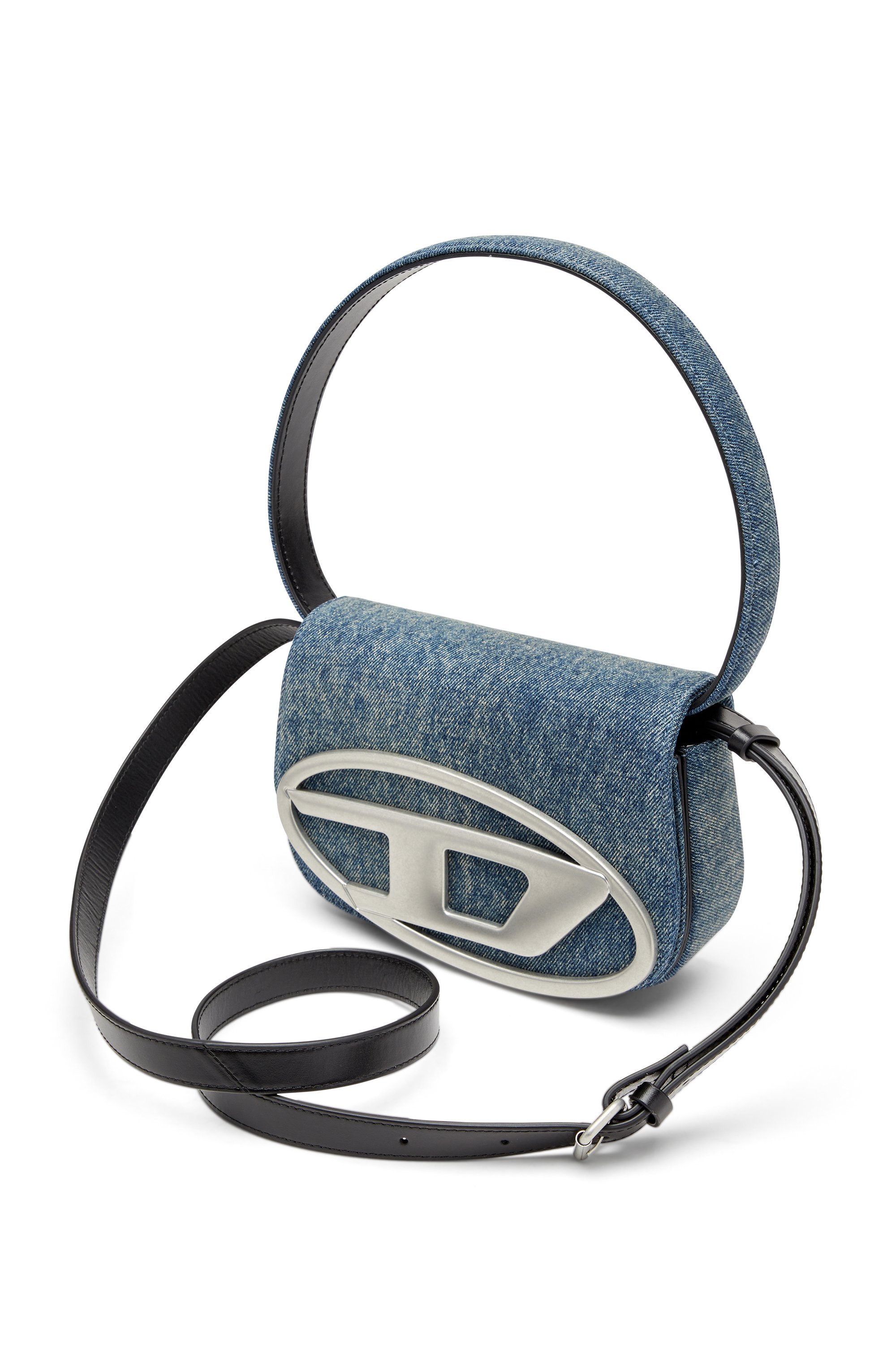 Diesel - 1DR, Female's 1DR-Iconic shoulder bag in solarised denim in Blue - 5