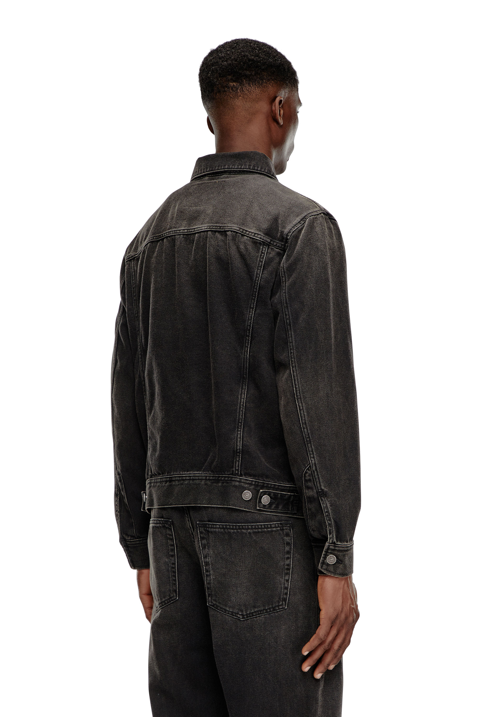 Diesel - D-BARCY, Male's Regular-fit trucker jacket in Black - 3