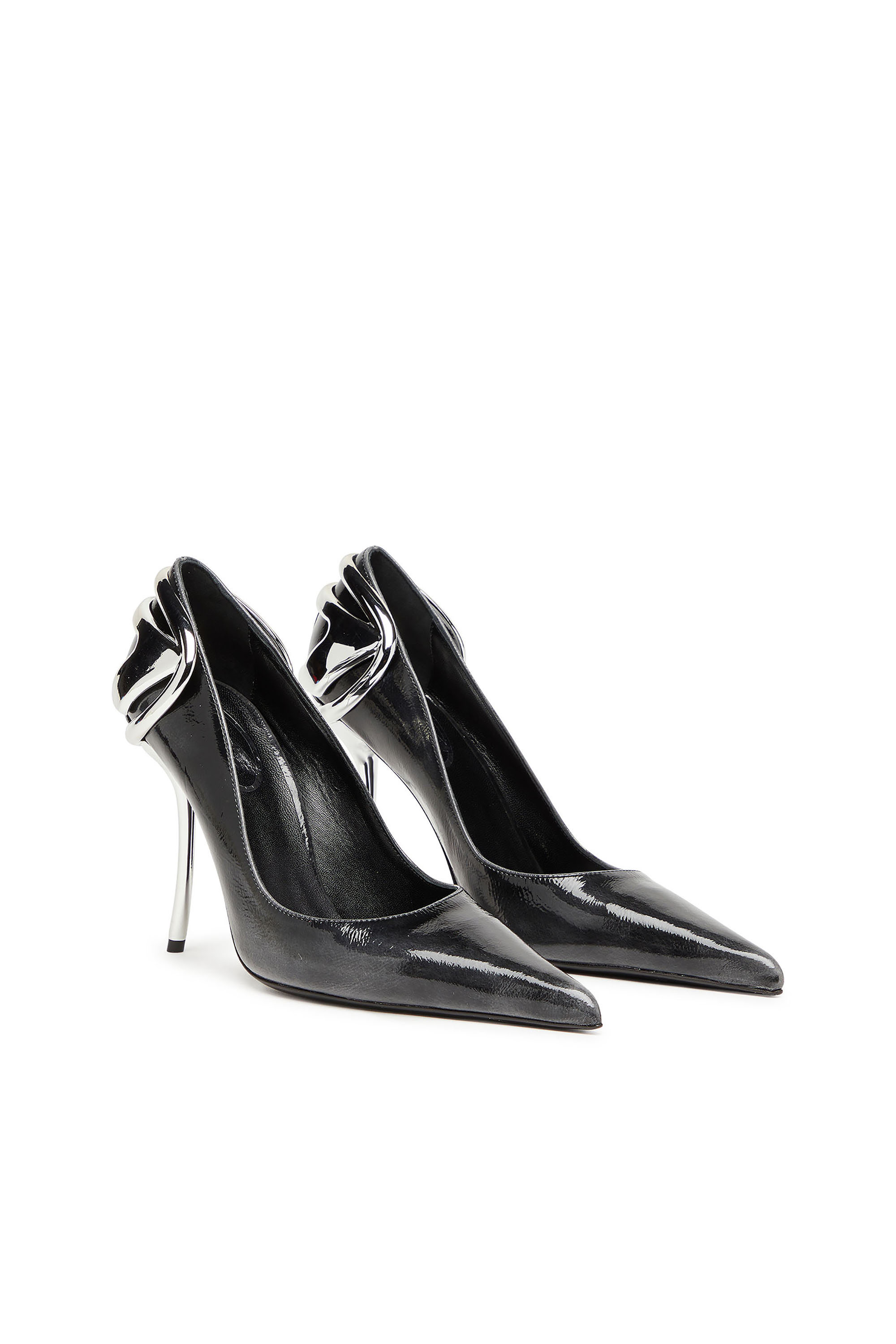 Diesel - D-TEN&HALF P, Female's D-Ten&Half-Pumps in patent pull-up leather in Black - 2