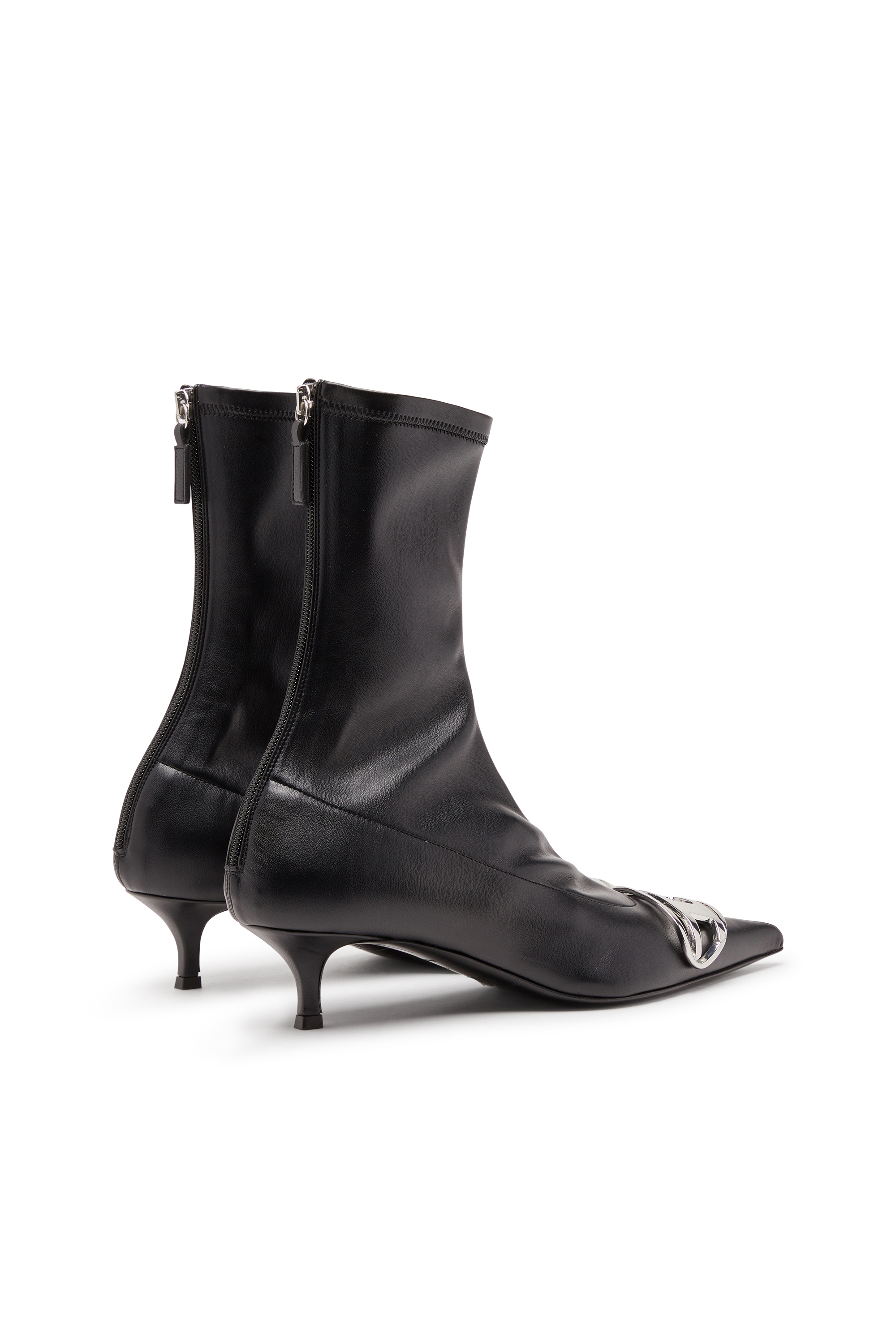 Diesel - D-VENUS KITTIE BT, Female's D-Venus-Sock boot with Oval D plaque in Black - 3