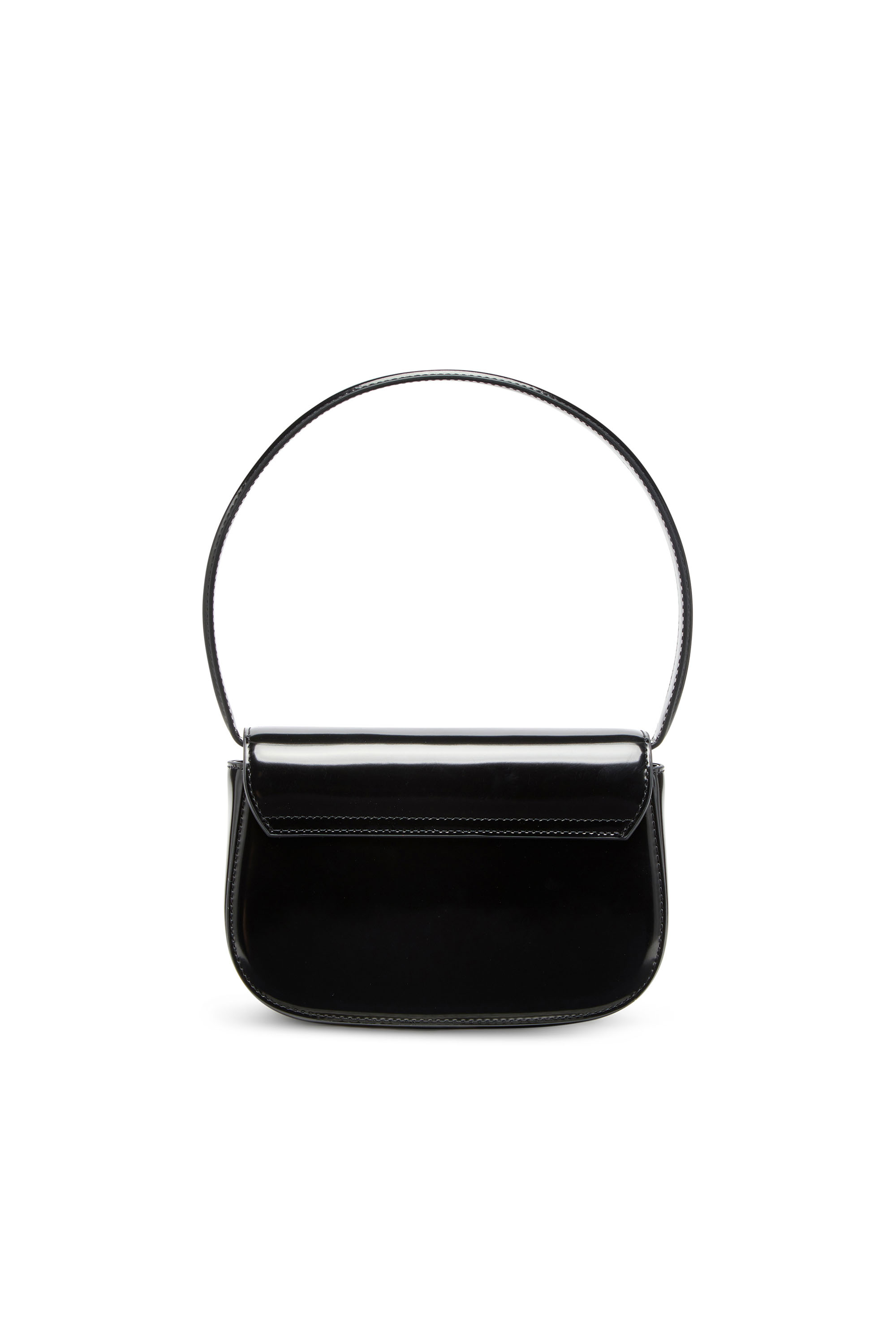 Diesel - 1DR, 1DR-Sac iconique à bandoulière en cuir effet miroir Femme in Noir - 2