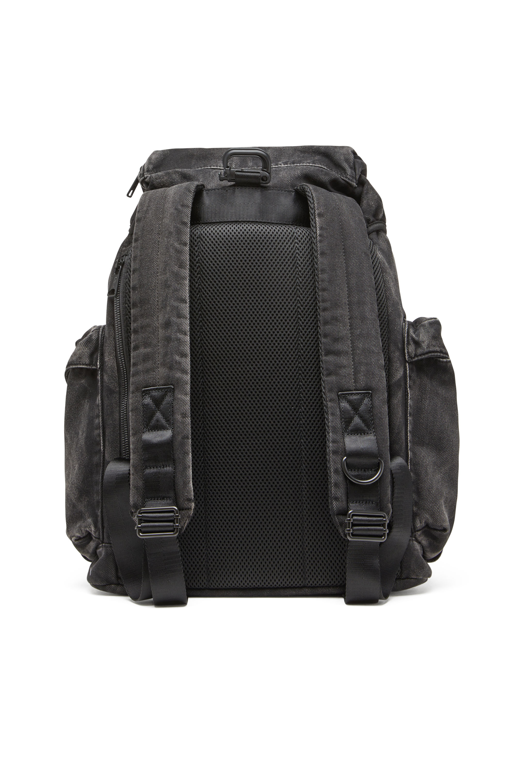 Diesel - UTLT BACKPACK, Utlt Backpack-Sac à dos Utility en denim effet nuage Homme in Noir - 2