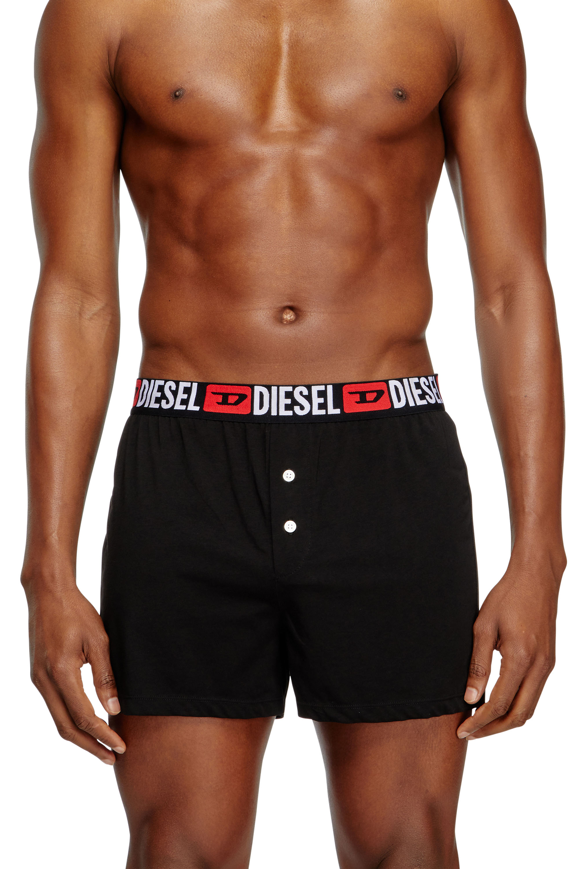 Diesel - STARKIE-D-CORE, Male's Boxers with all-over logo waist in Black - 2