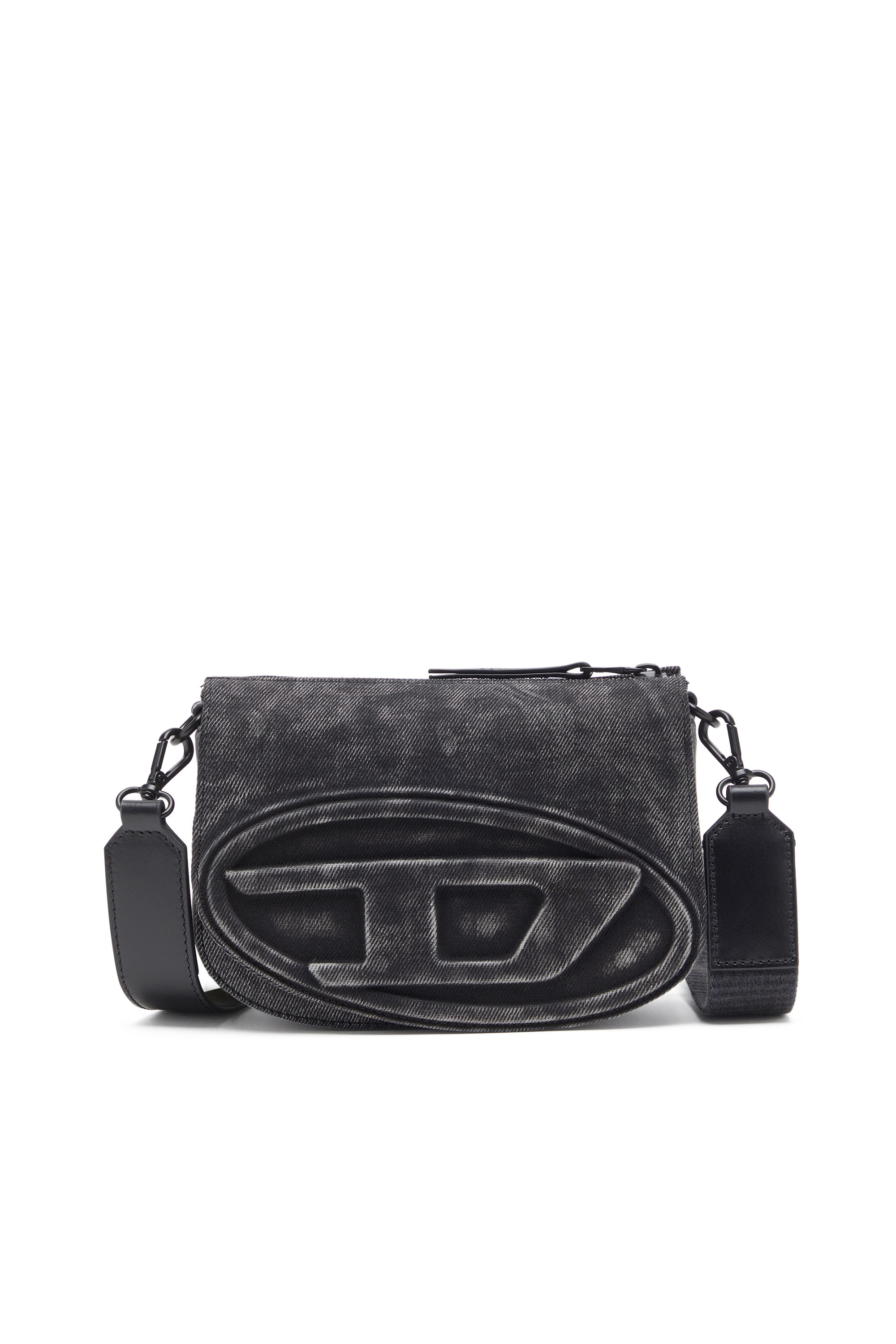 Diesel - 1DR CAMERA BAG, Sac Camera en denim stonewashed Homme in Noir - 1