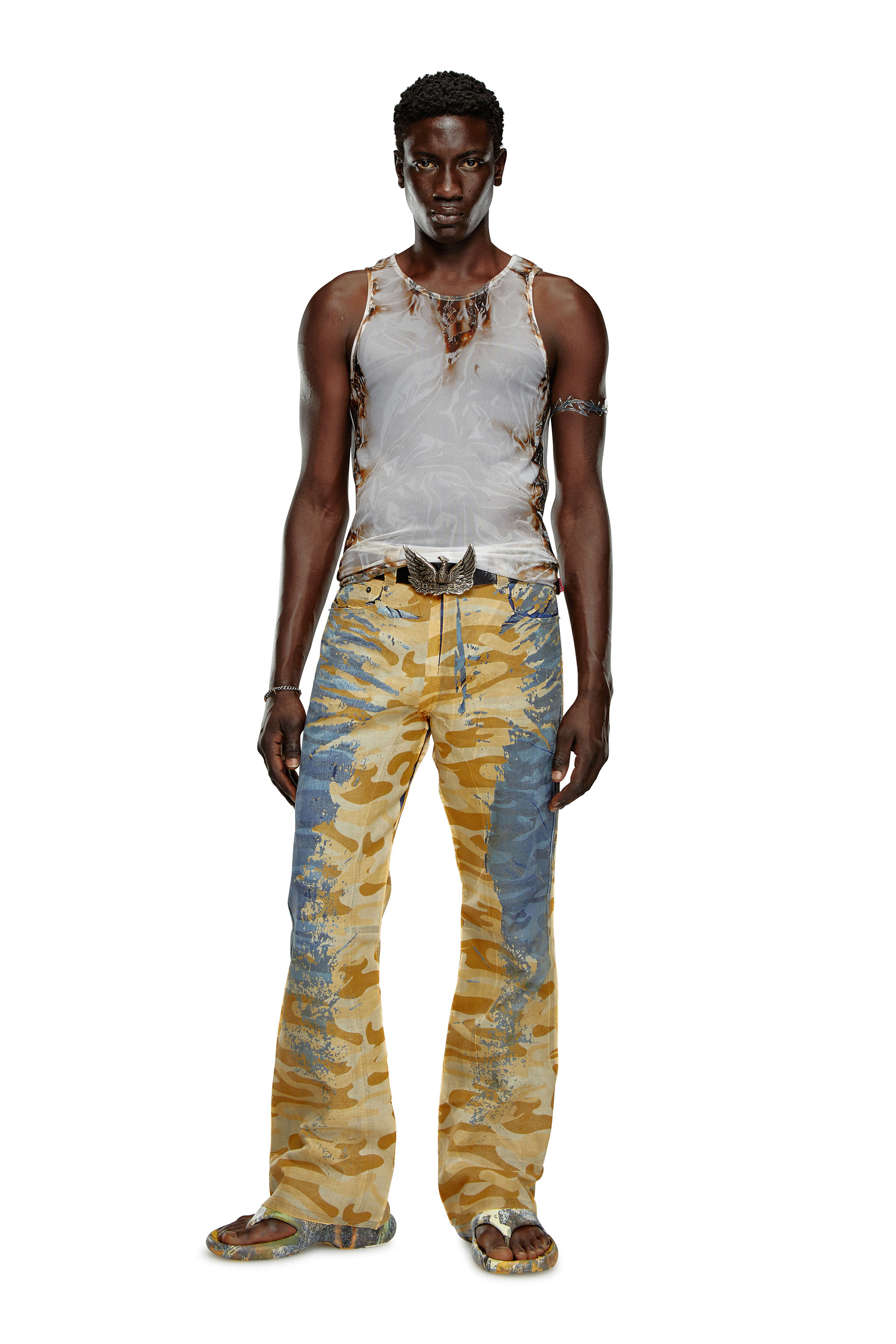 Diesel - P-FRO-DEV, Male Camo pants with peel-off muslin in Multicolor - Image 1