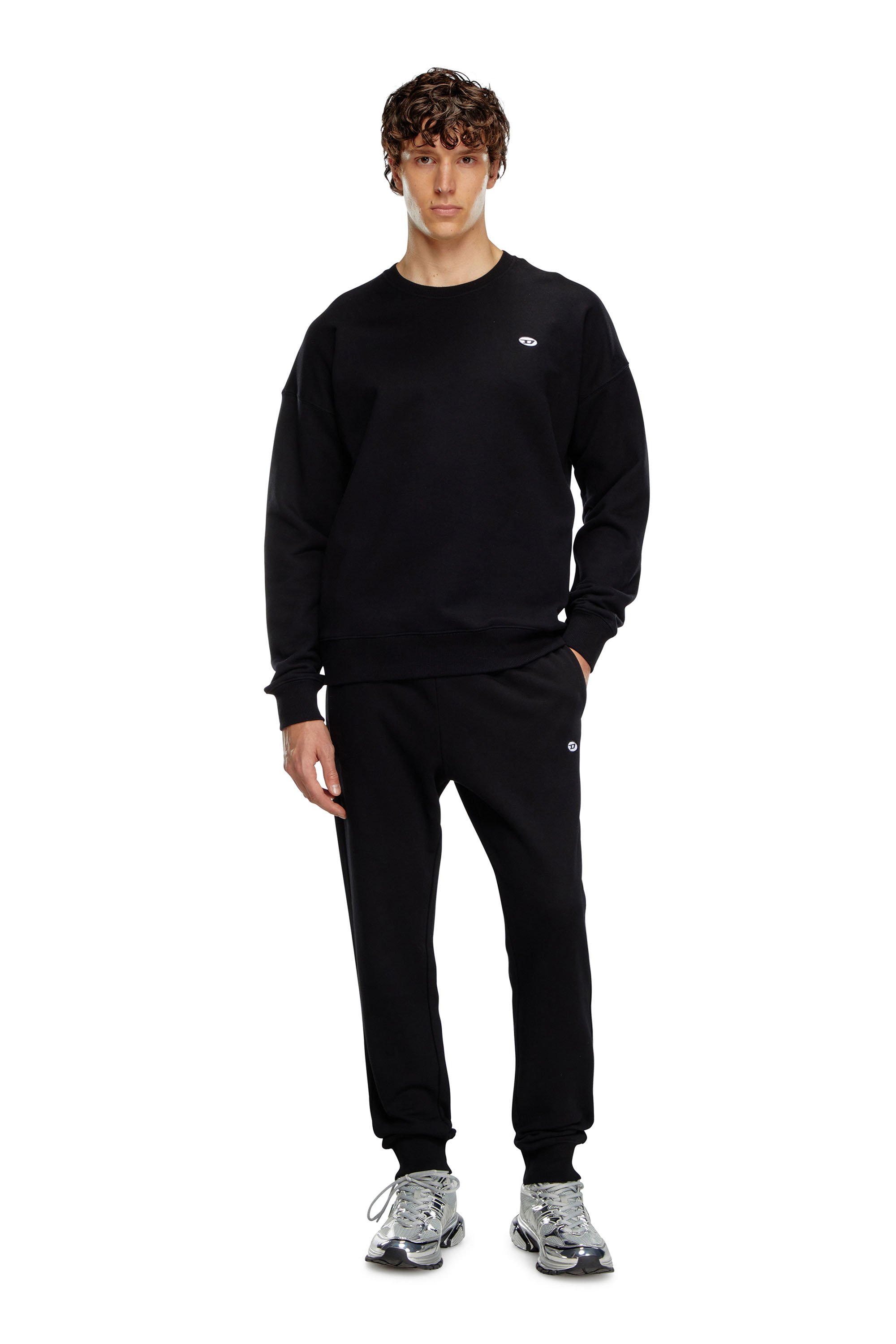 Diesel - P-TARY-DOVAL-PJ, Male Track pants with Oval D patch in Black - Image 3