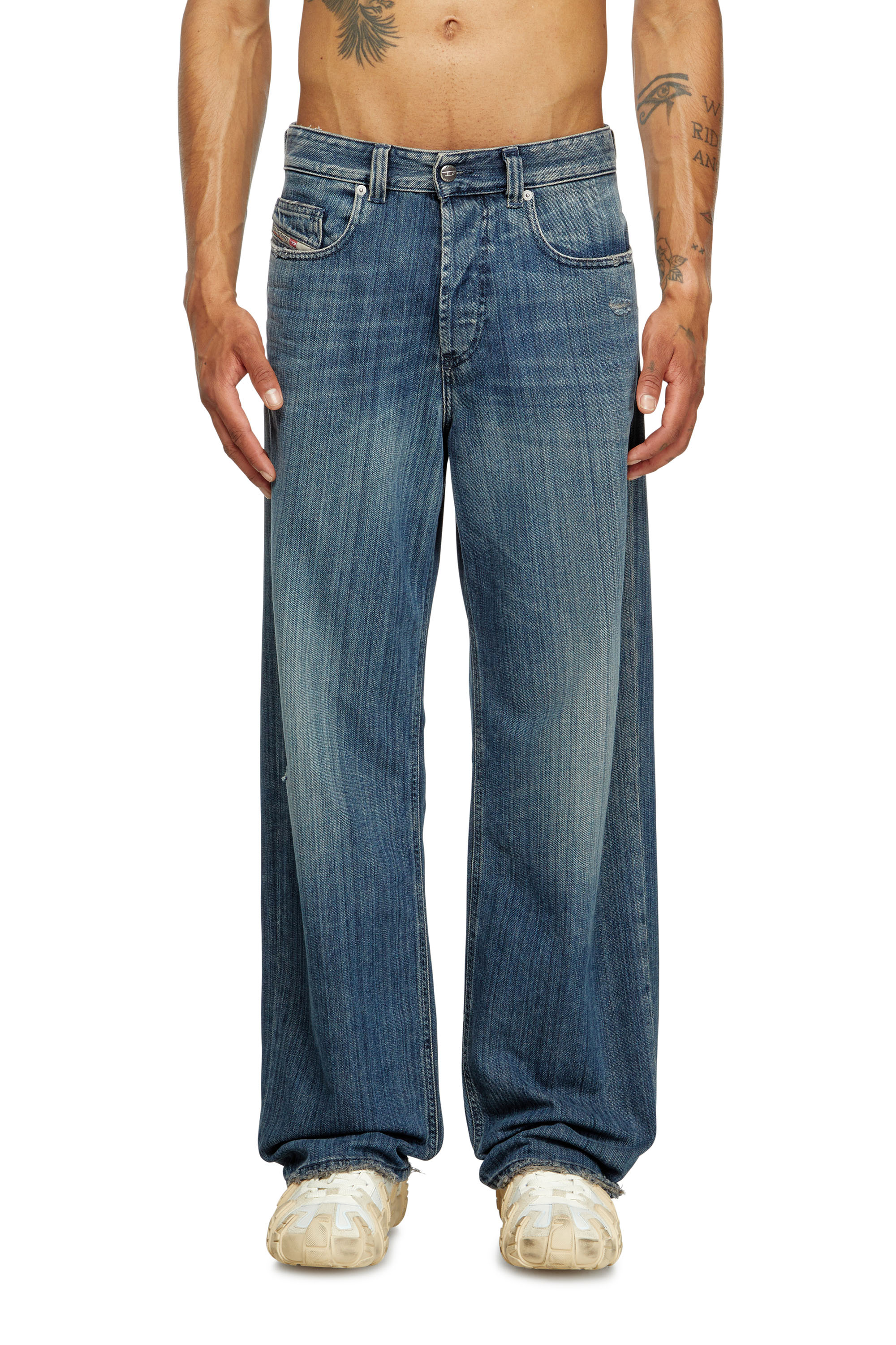 Diesel - Relaxed Jeans 2001 D-Macro 09M09 Homme, Bleu Foncé - Image 2