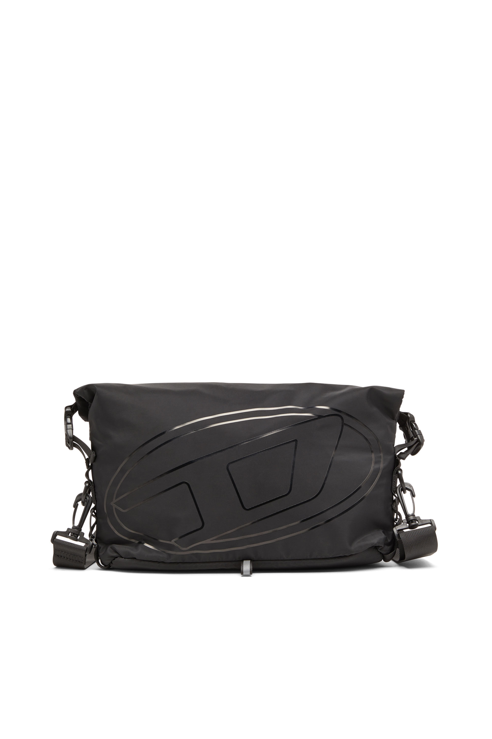 Diesel - DRAPE CROSSBODY, Male's Drape-Nylon crossbody bag with Oval D print in Black - 1