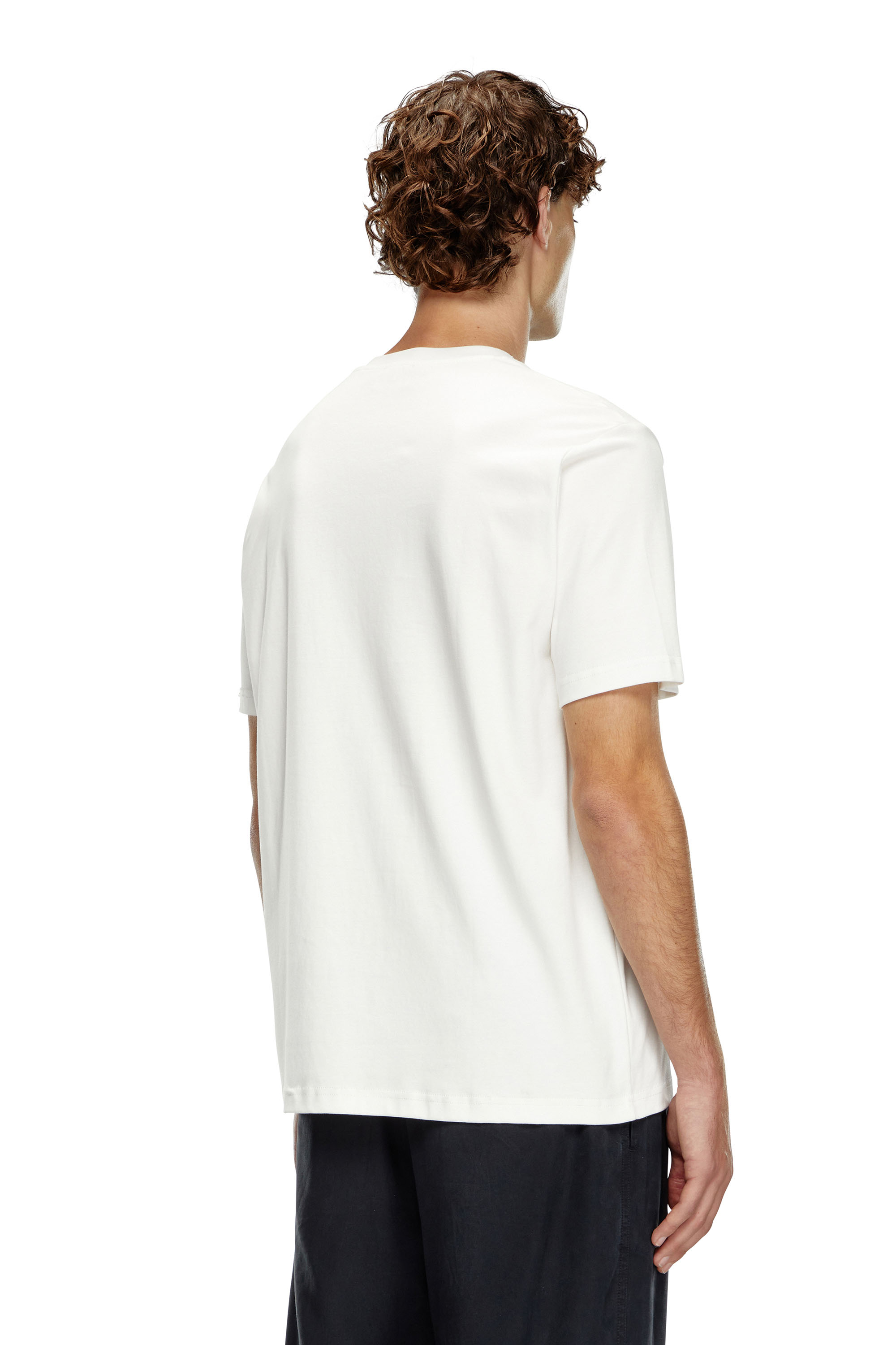Diesel - T-JUST-DOVAL-PJ, Homme T-shirt avec empiècement oval D in Blanc - Image 2