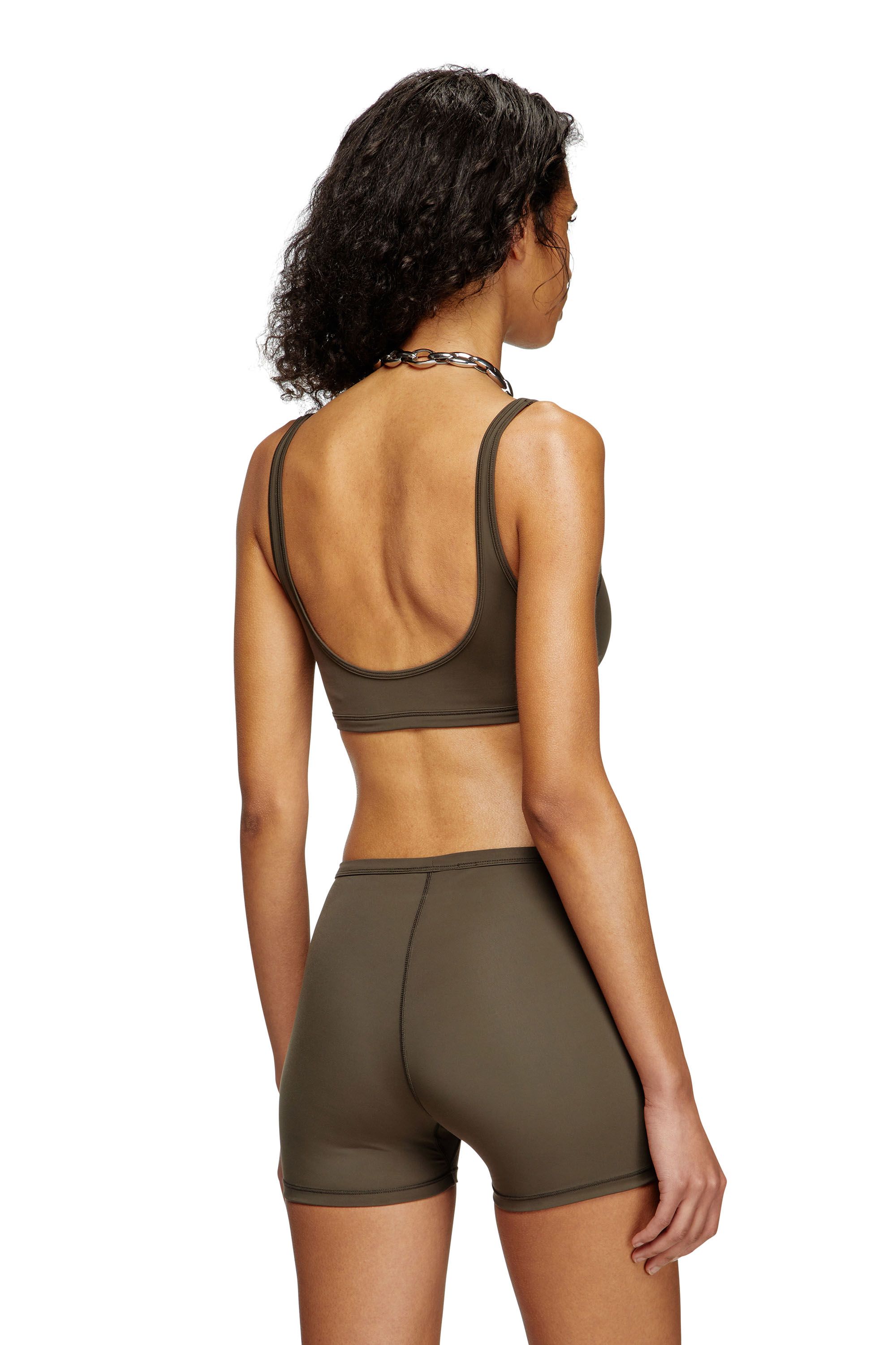 Diesel - CHELSEA-UTLT, Brassière de sport avec cut-out à logo Femme in Marron - 3