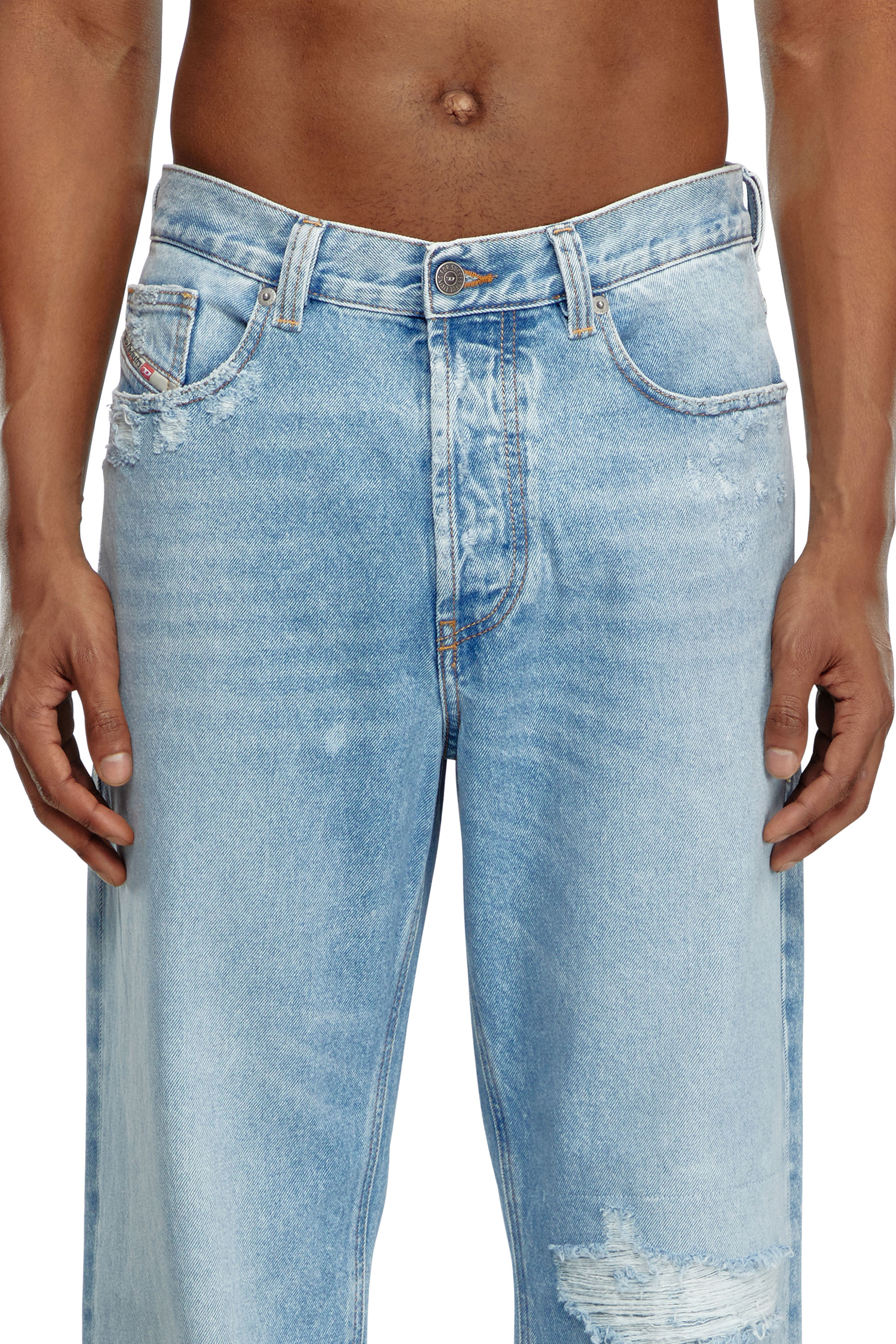 Diesel - Straight Jeans 2010 D-Macs 09J80 Homme, Bleu Clair - Image 5