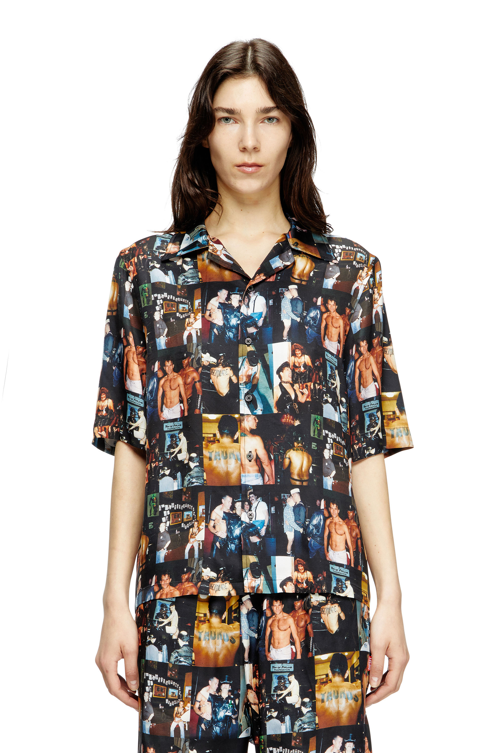 Diesel - PR-S-MEC-TOM25, Chemise bowling avec imprimés graphiques Mixte in Noir - 4
