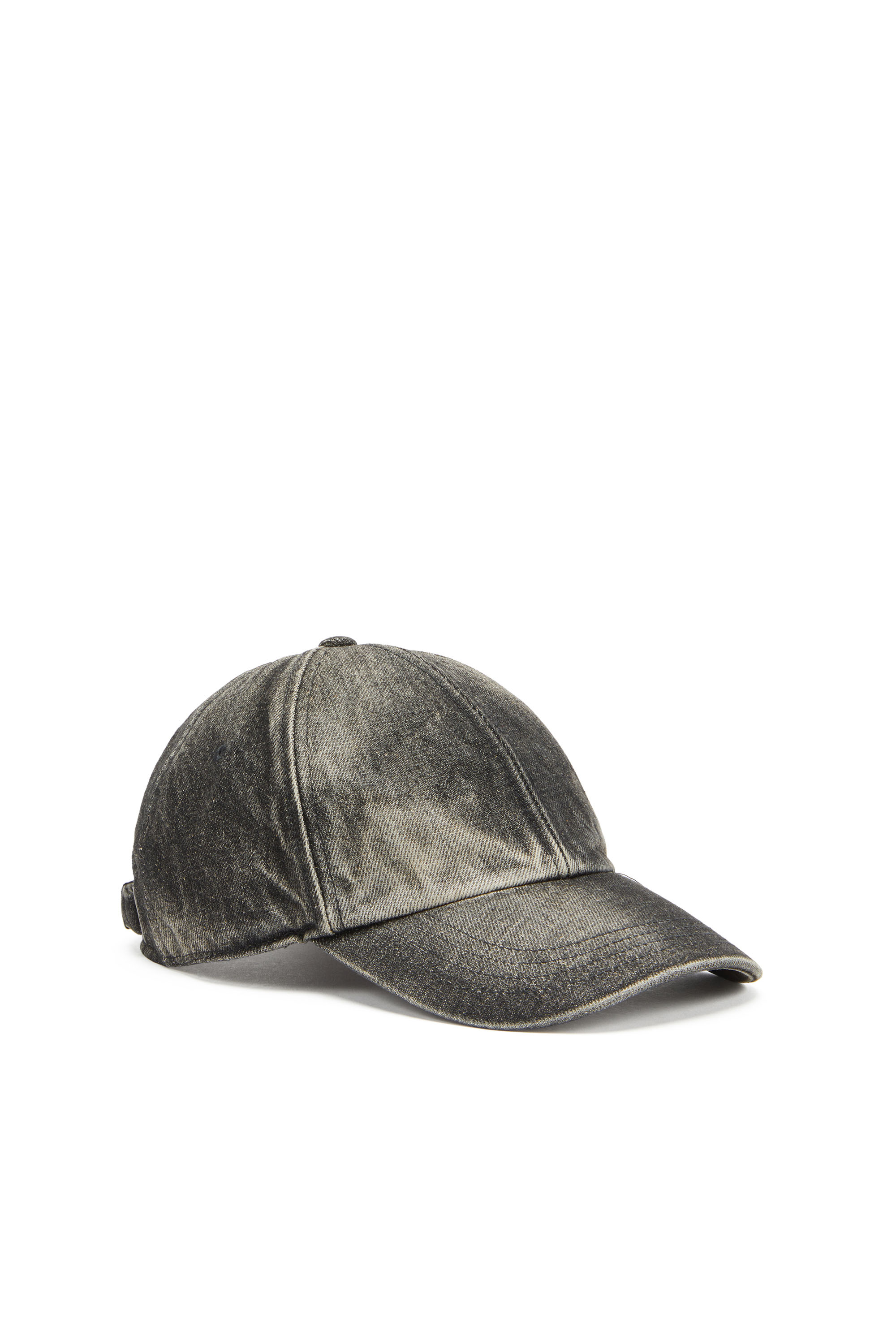 Diesel - C-LUPUS, Male Baseball cap in washed denim in Black - Image 1