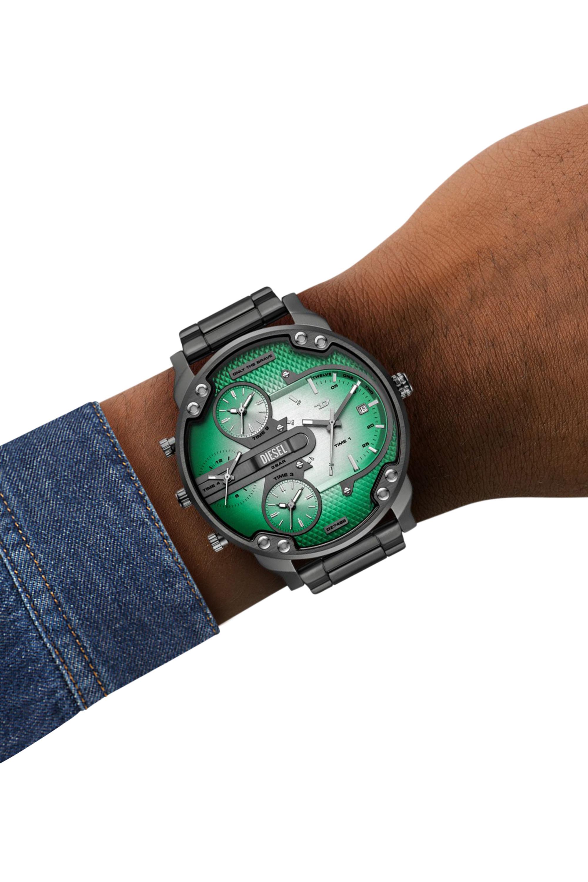 Diesel - DZ7488 WATCH, Male's Mr. Daddy Slim Multi-Movement Stainless Steel Watch in Dark Grey - 4