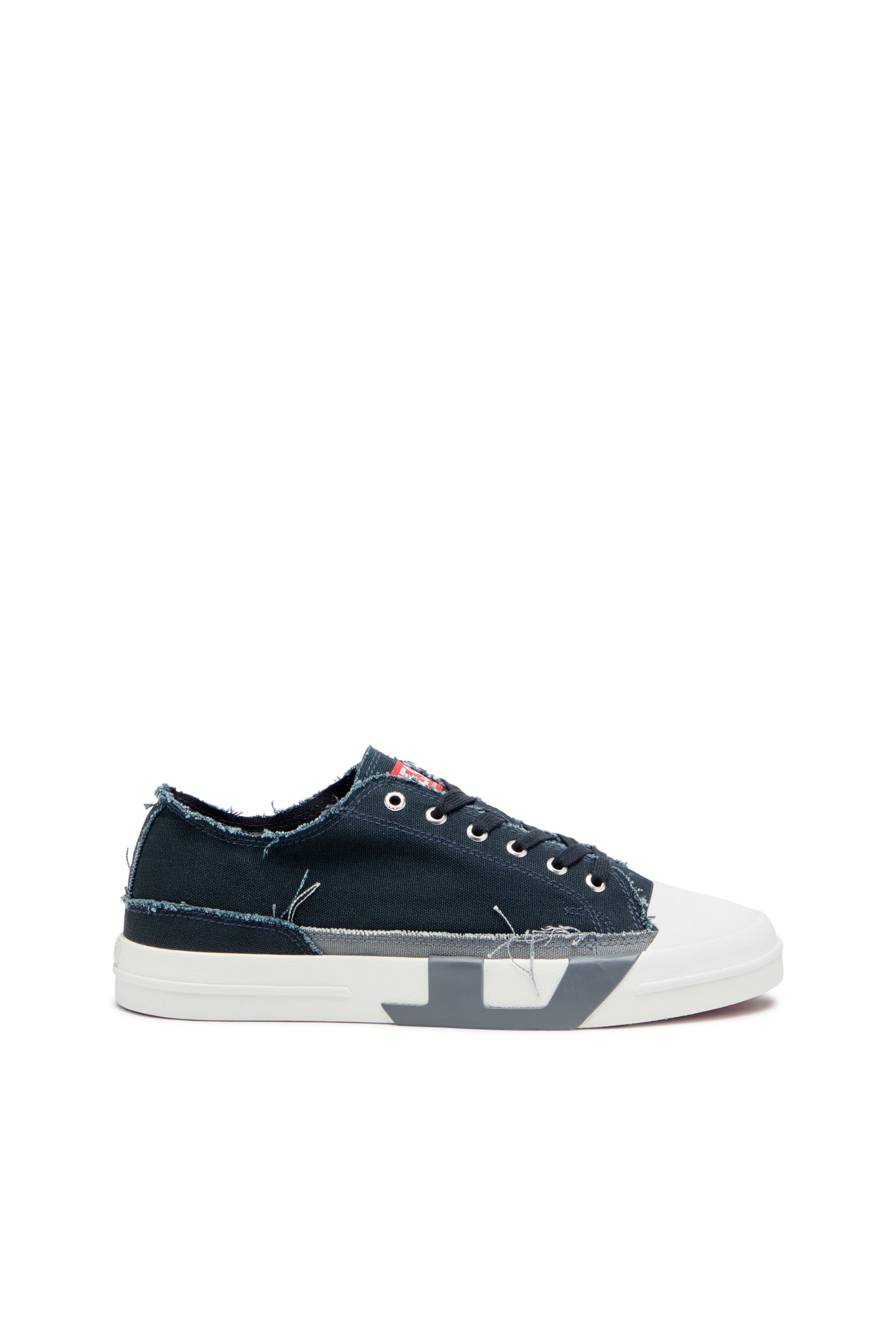 Diesel - S-D-VERSE LOW, Male's Sneakers in frayed canvas in Blue/Grey - 1