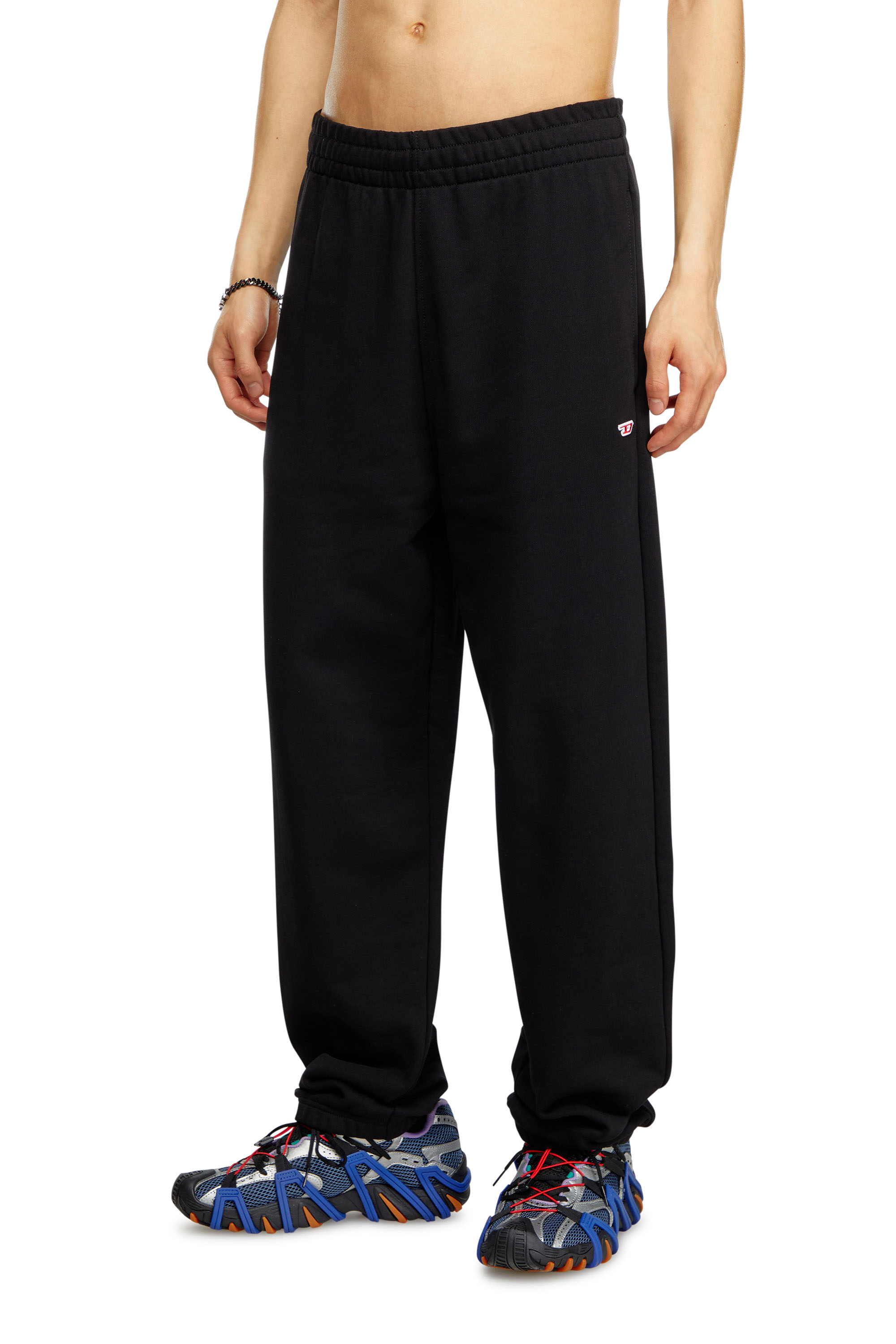 Diesel - P-MARKY-D, Male's Track pants with embroidered D patch in Black - 1