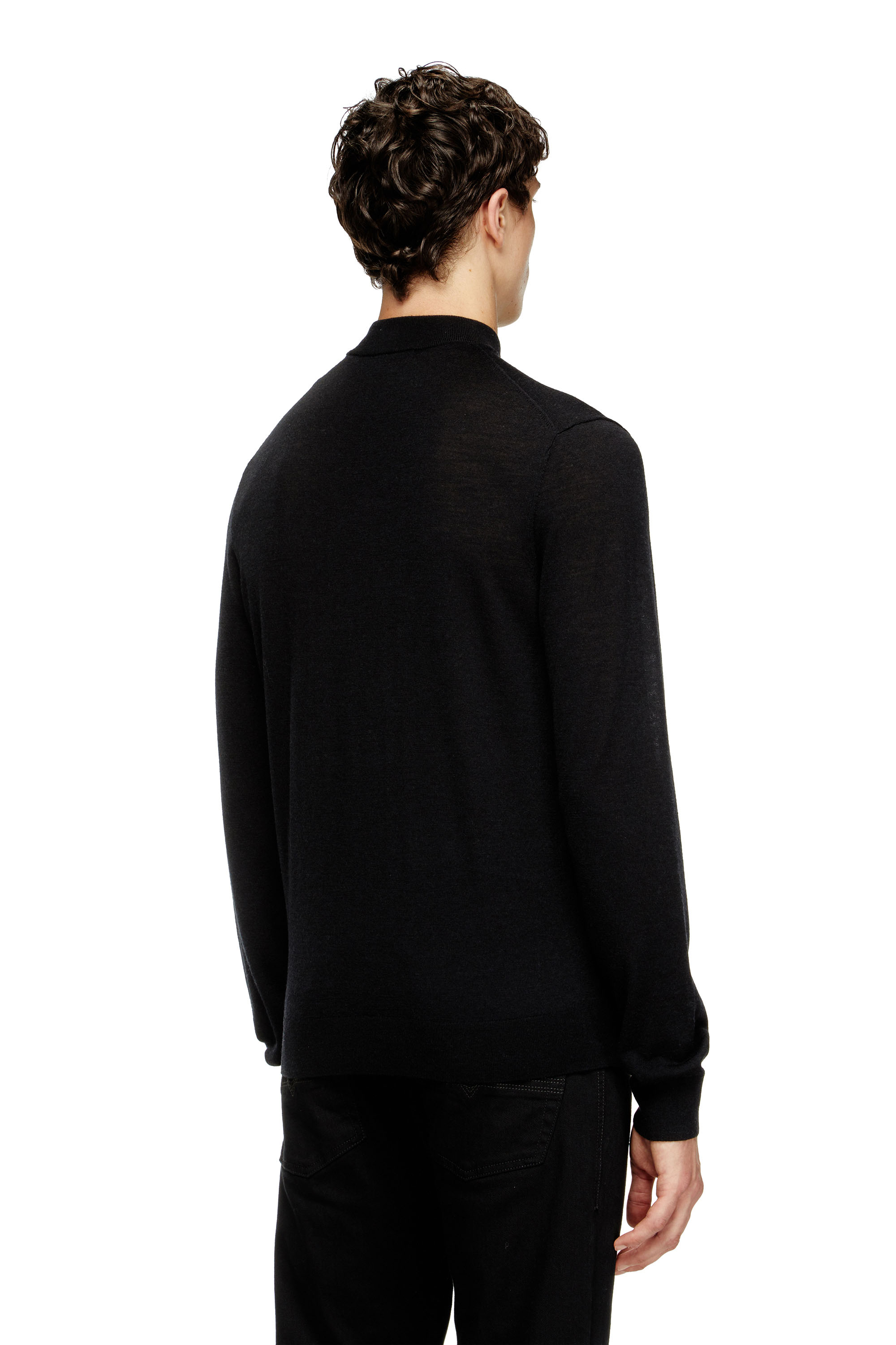 Diesel - K-GIL, Pull à col roulé en laine Homme in Noir - 3