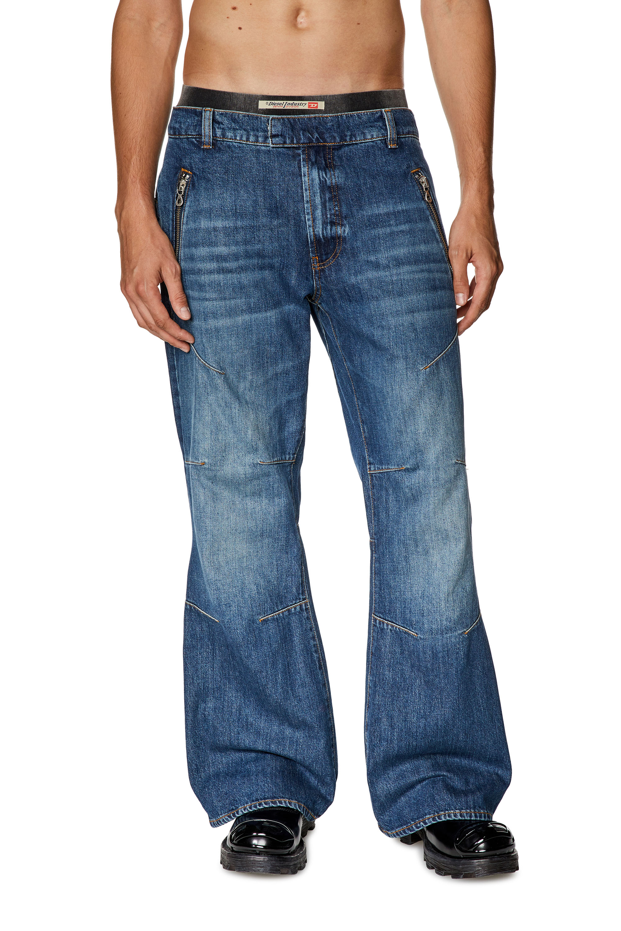 Diesel - Straight Jeans D-Ismis 0HJAW, Bleu Foncé - Image 2
