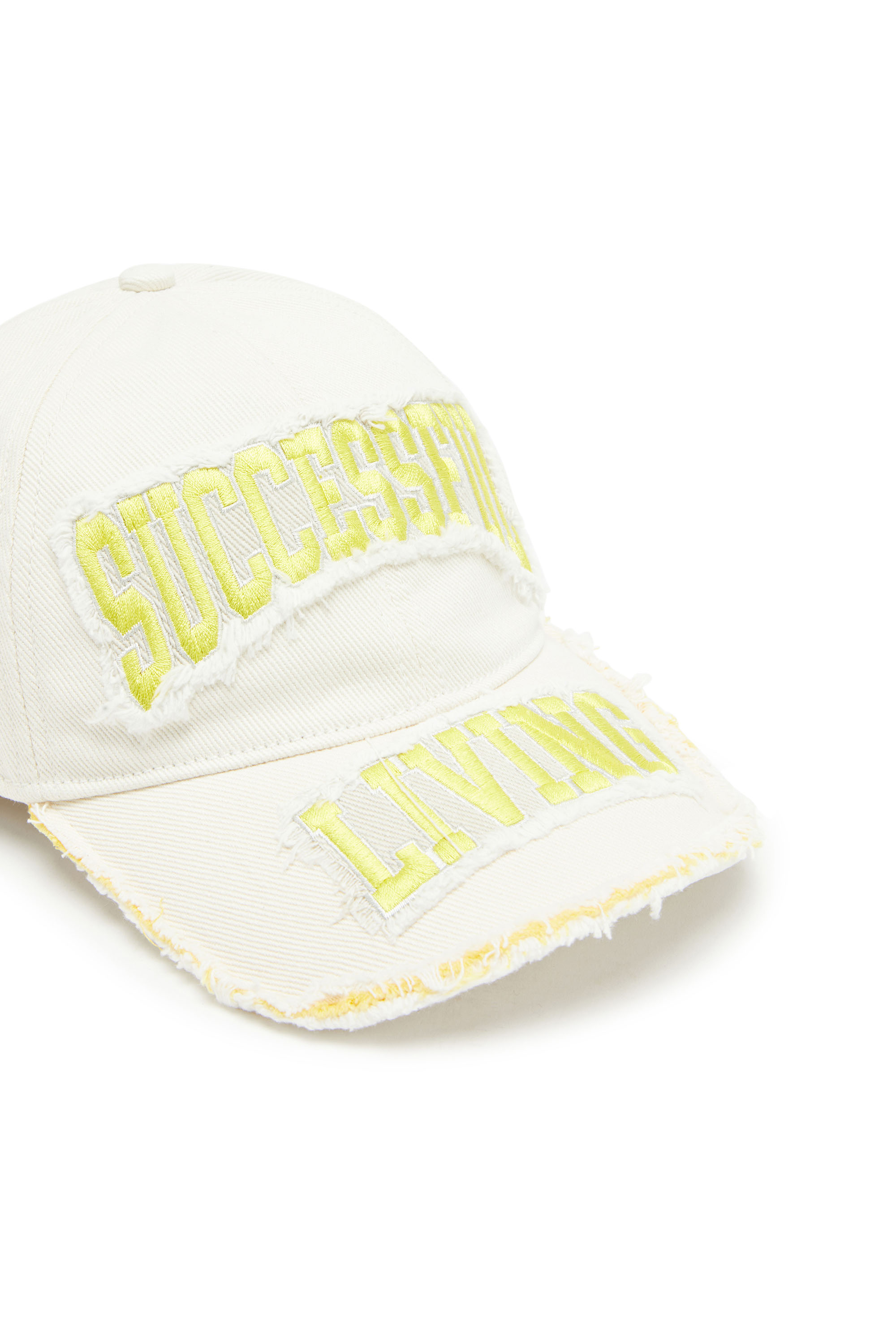Diesel - C-GUS, Male Baseball cap with embroidered patches in White - Image 3