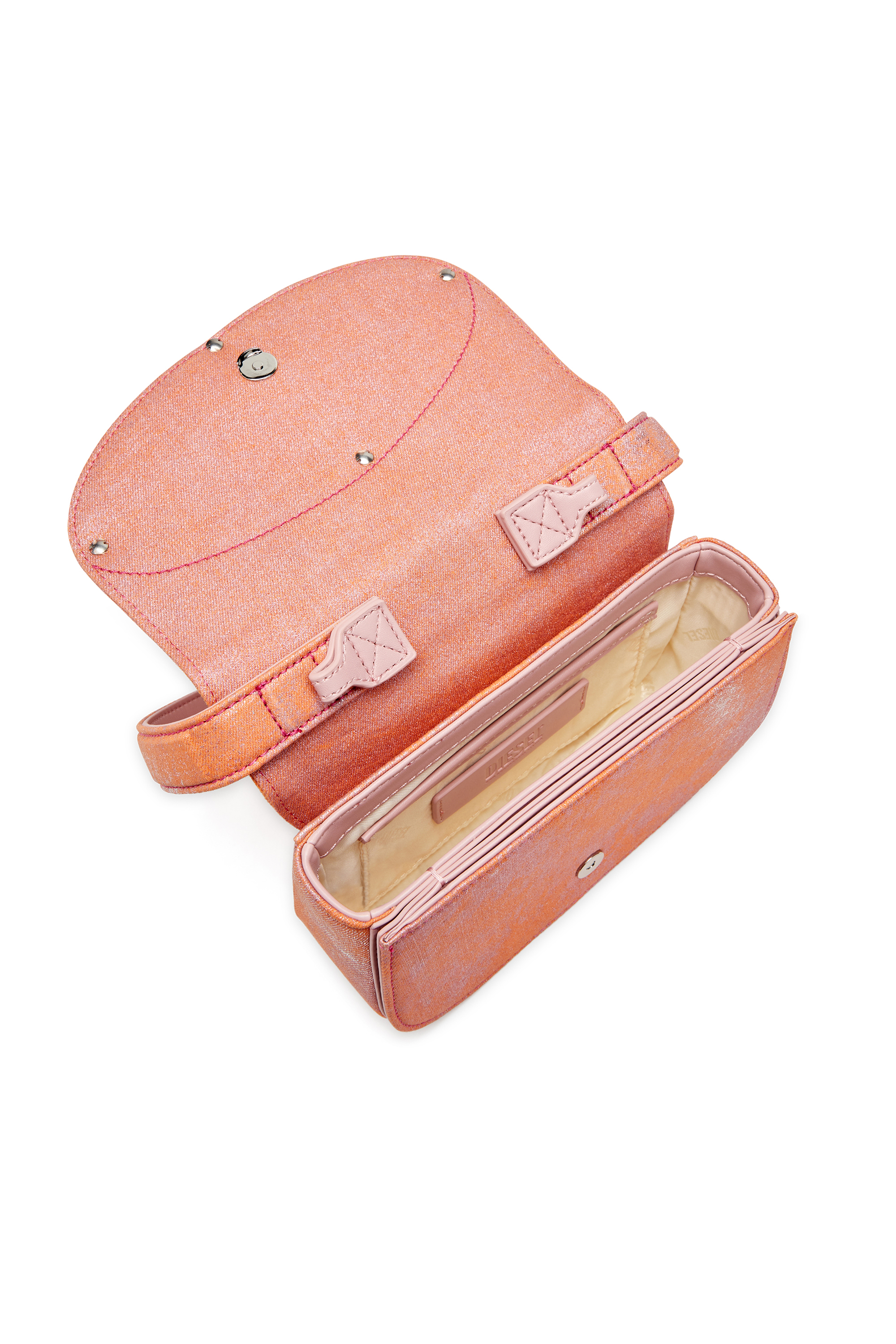 Diesel - 1DR, Female's 1DR-Iconic shoulder bag in pop colour denim in Pink - 4