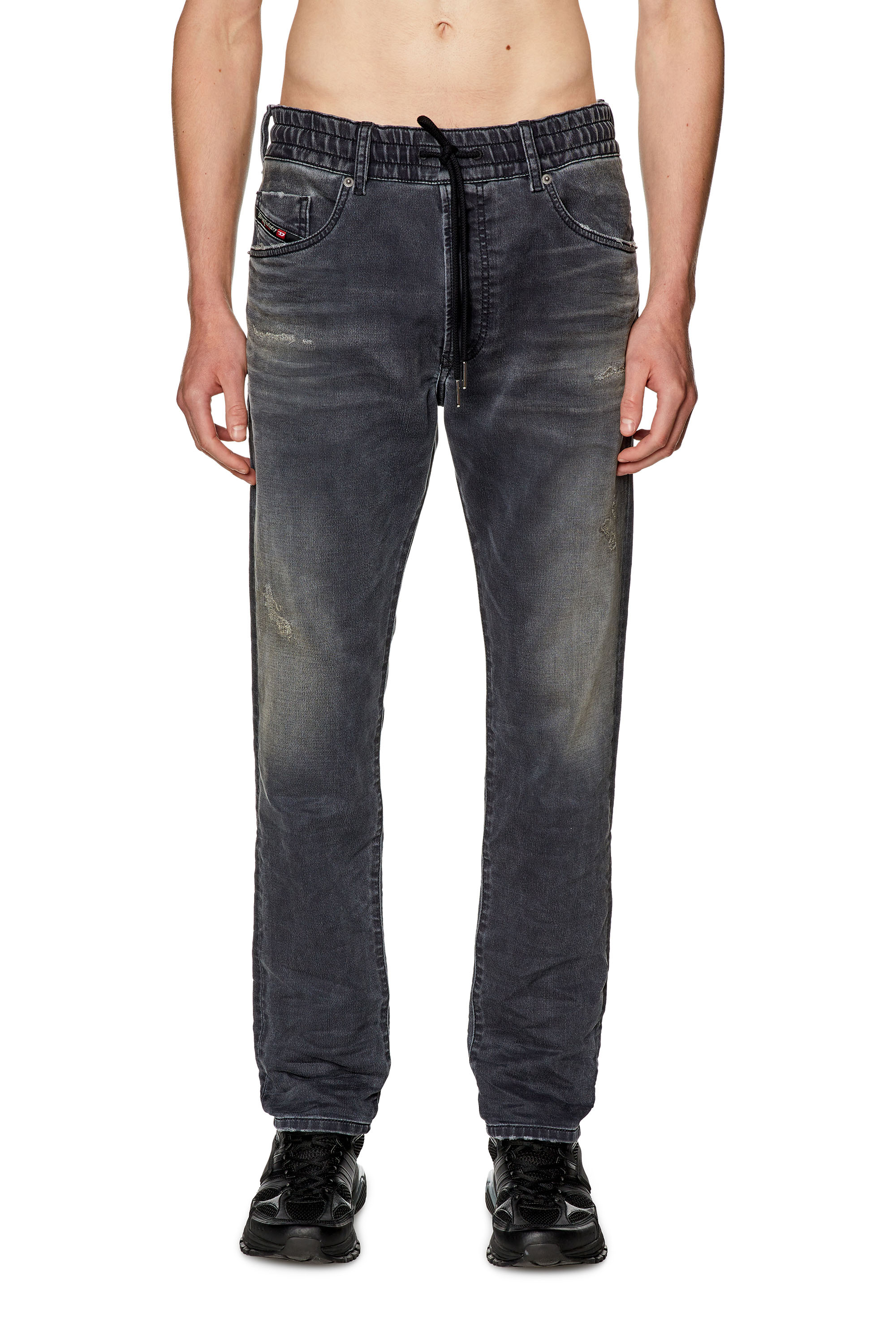 Diesel - Tapered Krooley JoggJeans® 068FP, Noir/Gris foncé - Image 1