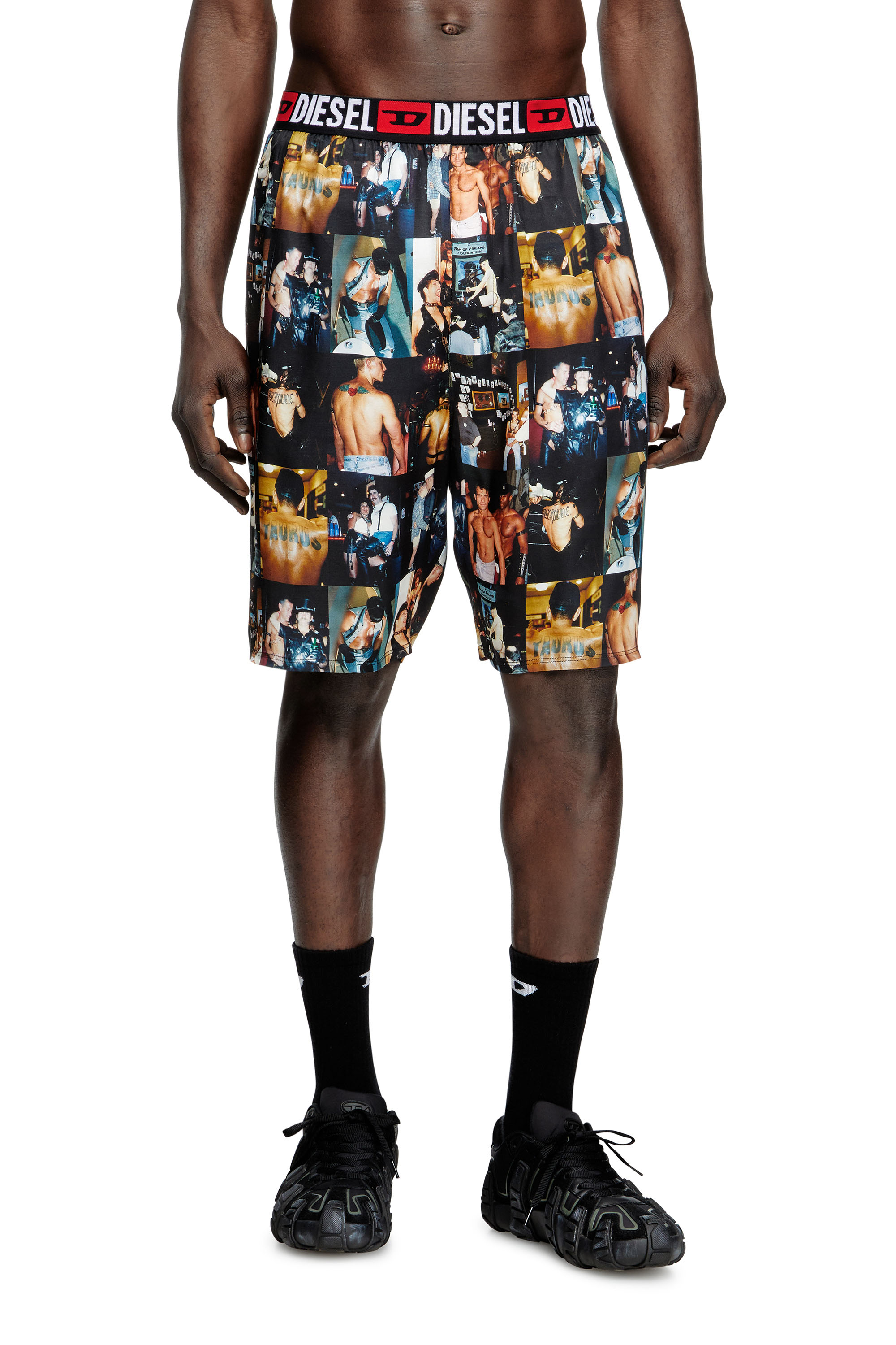Diesel - PR-P-TOLL-SHOR-TOM25, Chemise bowling avec imprimés graphiques Mixte in Noir - 2