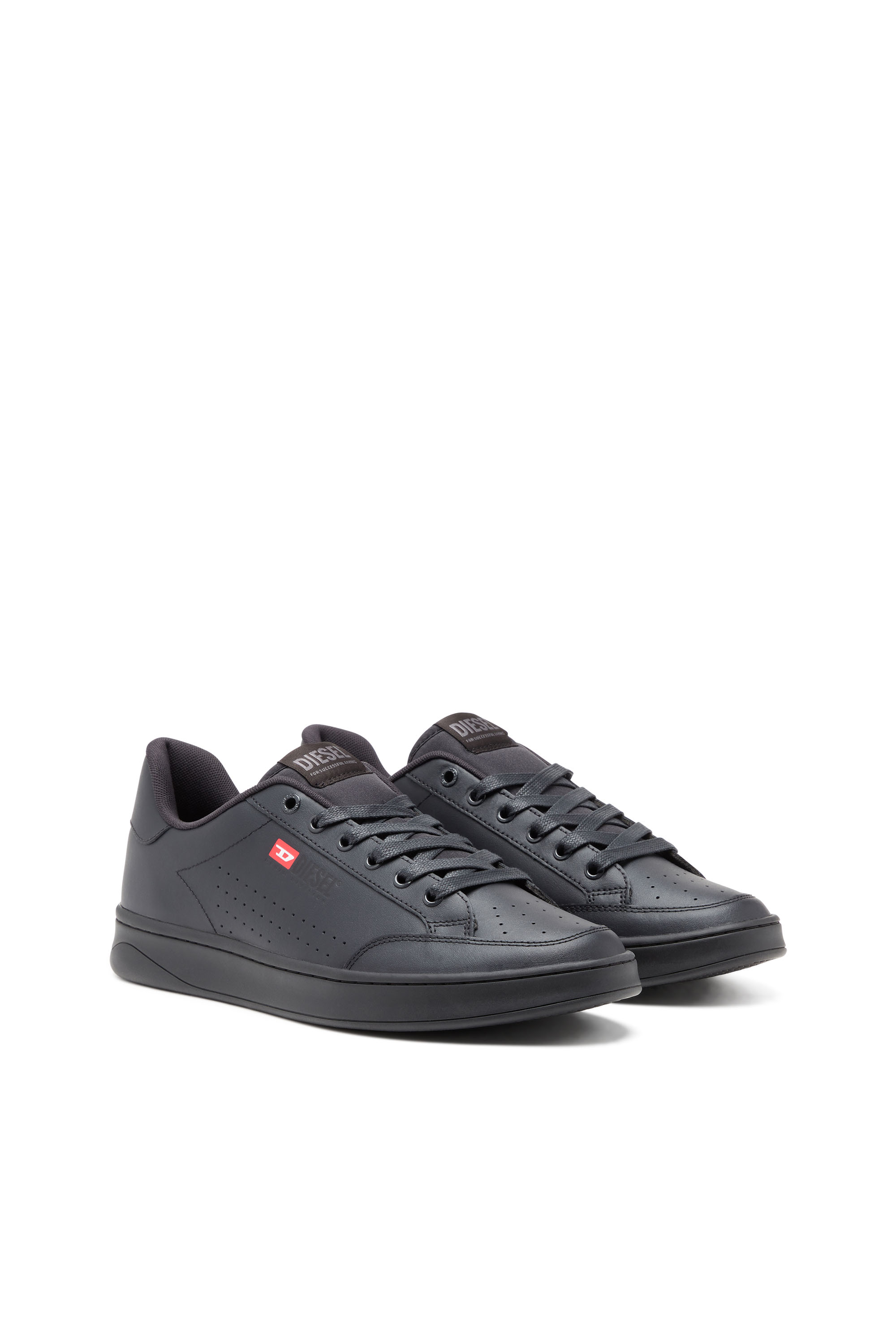 Diesel - S-ATHENE VTG, Male's S-Athene-Low-top sneakers in leather and nylon in Black - 2