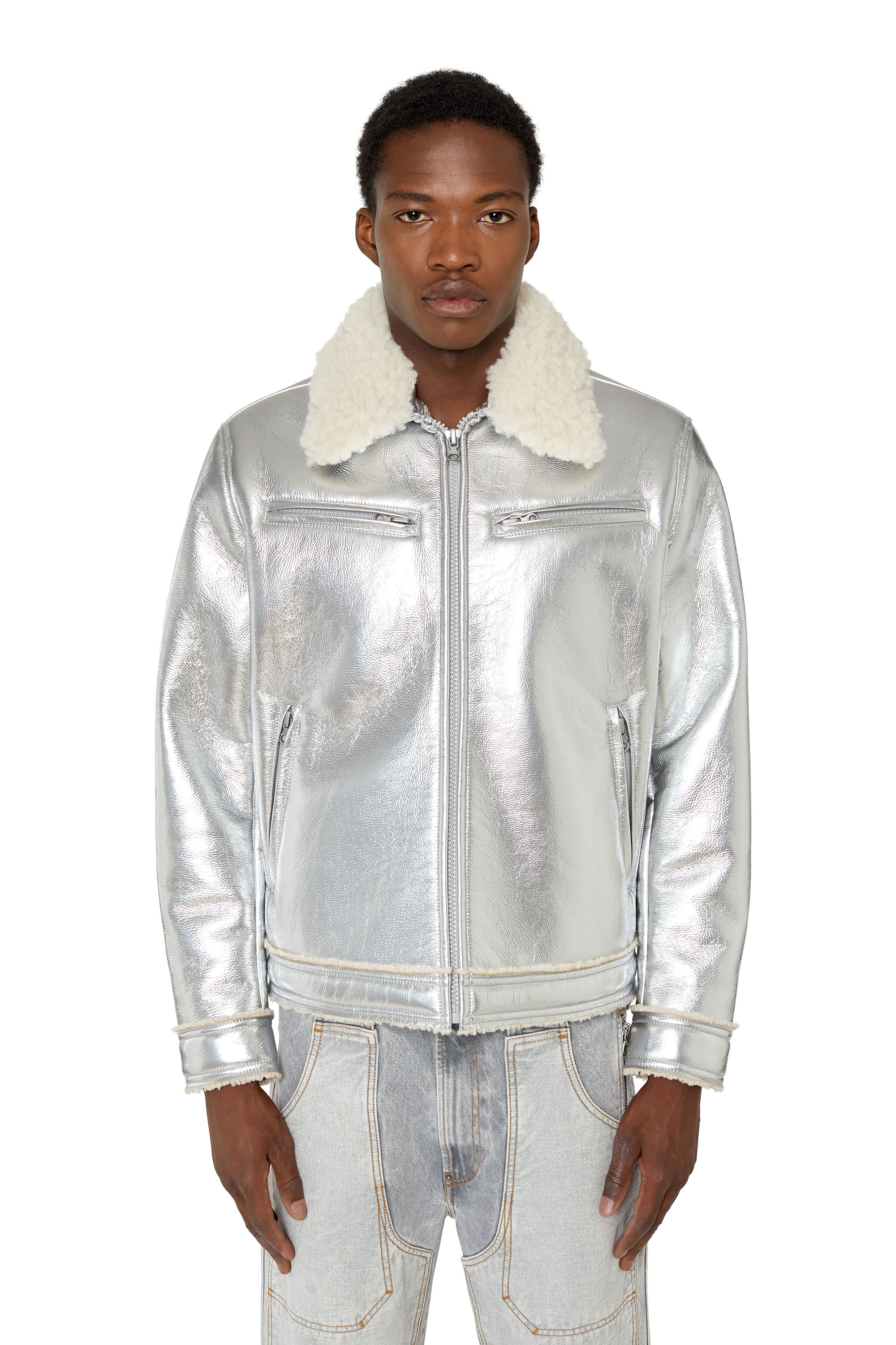 Diesel deals silver jacket