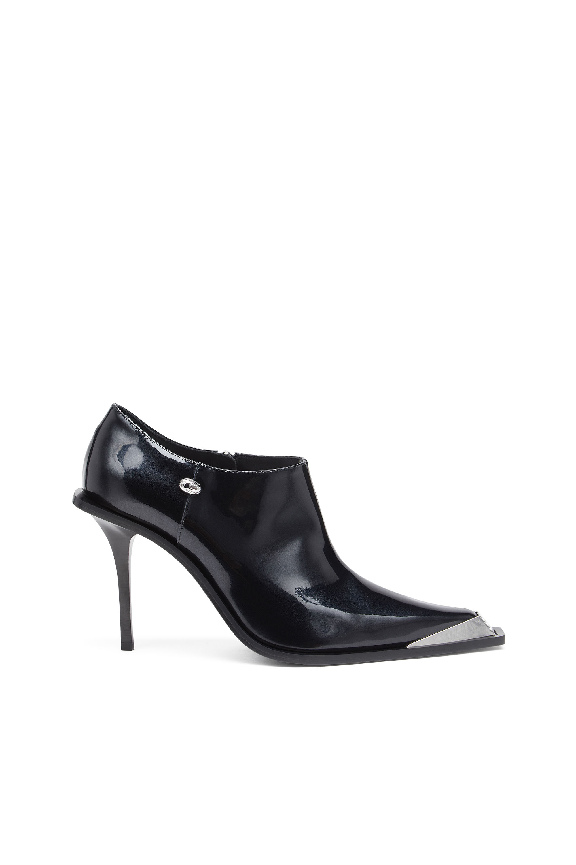 Diesel - D-TONA SC, D-Tona-Bottines en cuir verni Femme in Noir - 1