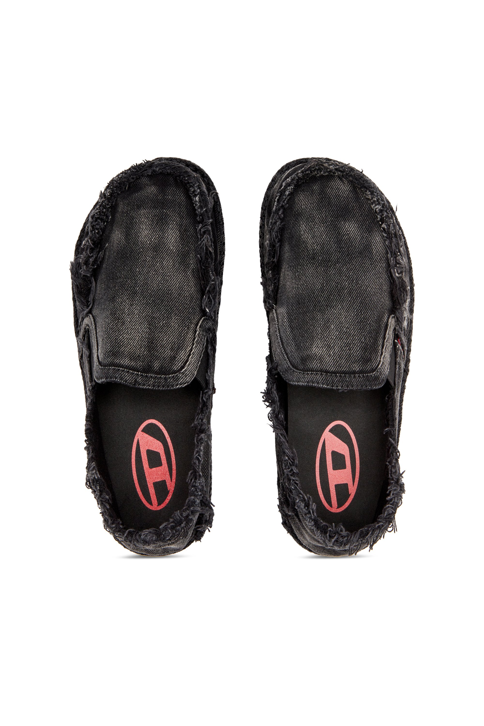 Diesel - D-LUKAS ESP, Male's Espadrille loafers in distressed denim in Black - 5