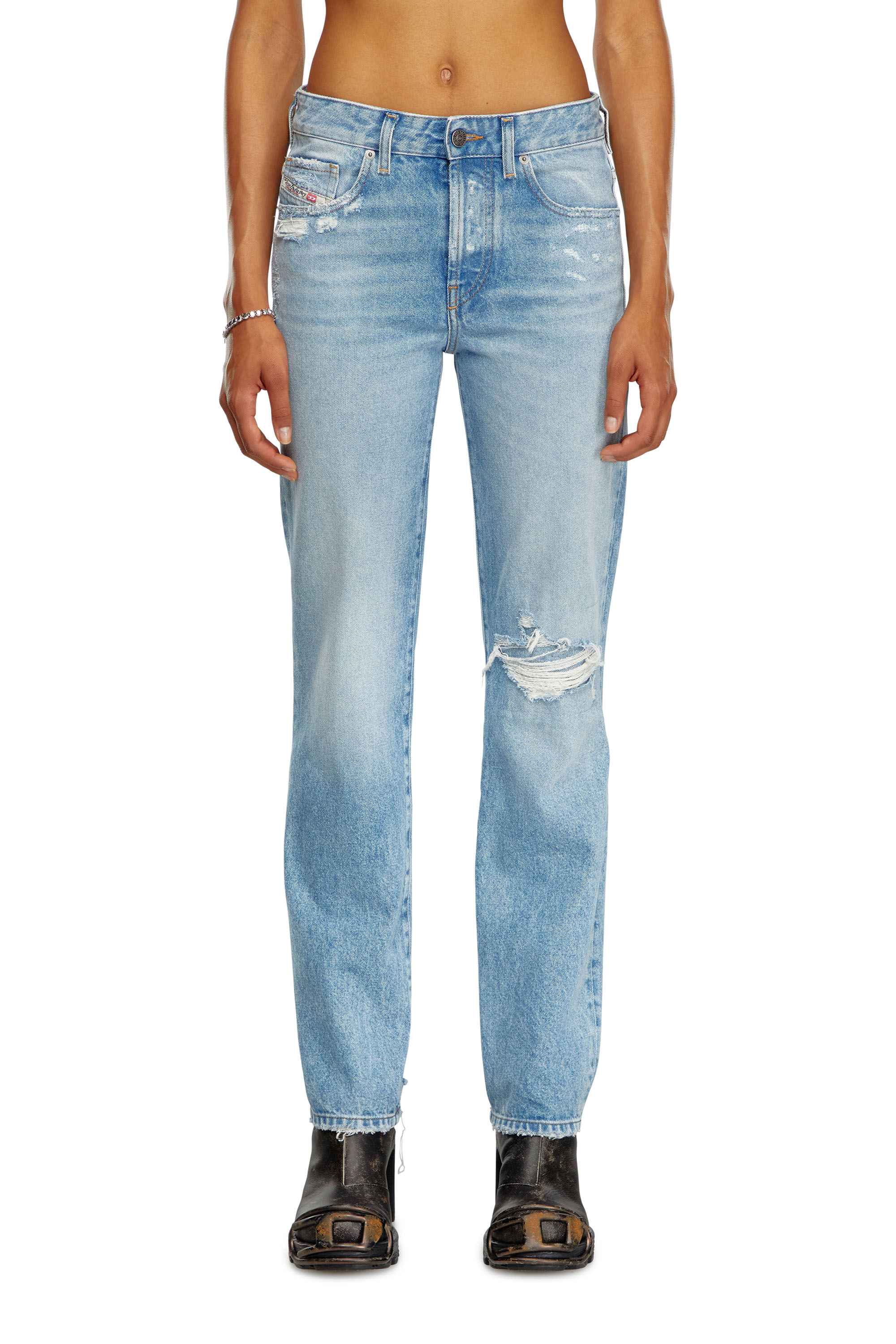 Diesel - Regular Jeans 1989 D-Mine 09J80 Femme, Bleu Clair - Image 2