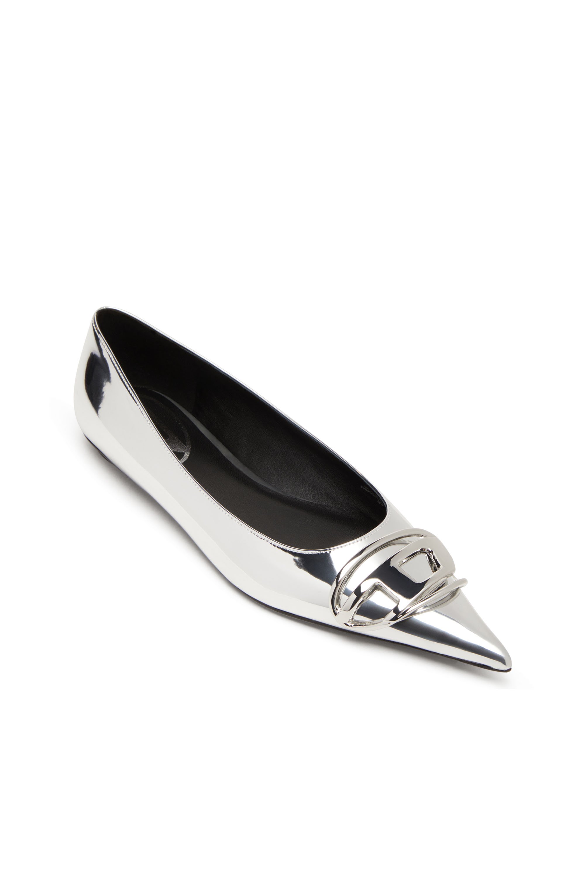 Diesel - D-VENUS BAL, Female's D-Venus-Ballerina flats with mirror finish in Silver - 6