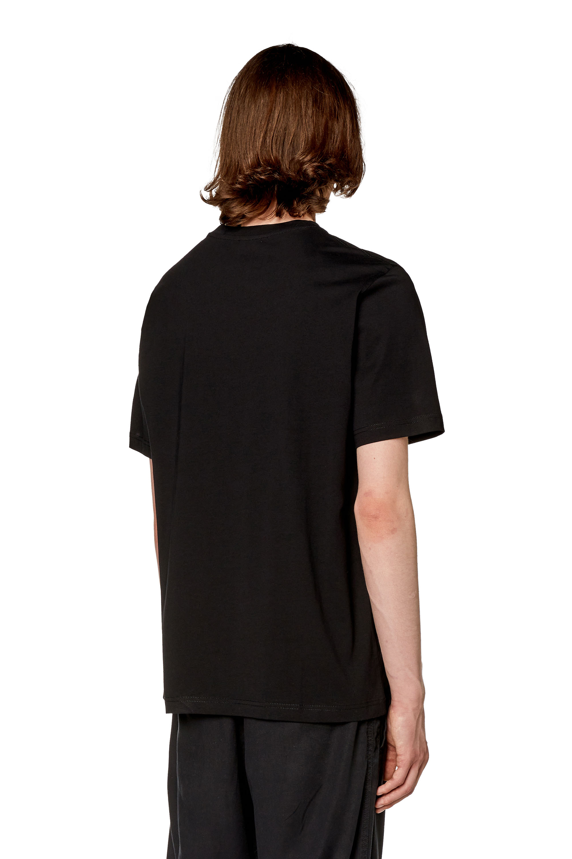 Diesel - T-JUST-NLABEL, Homme T-shirt avec empiècement à logo in Noir - Image 2