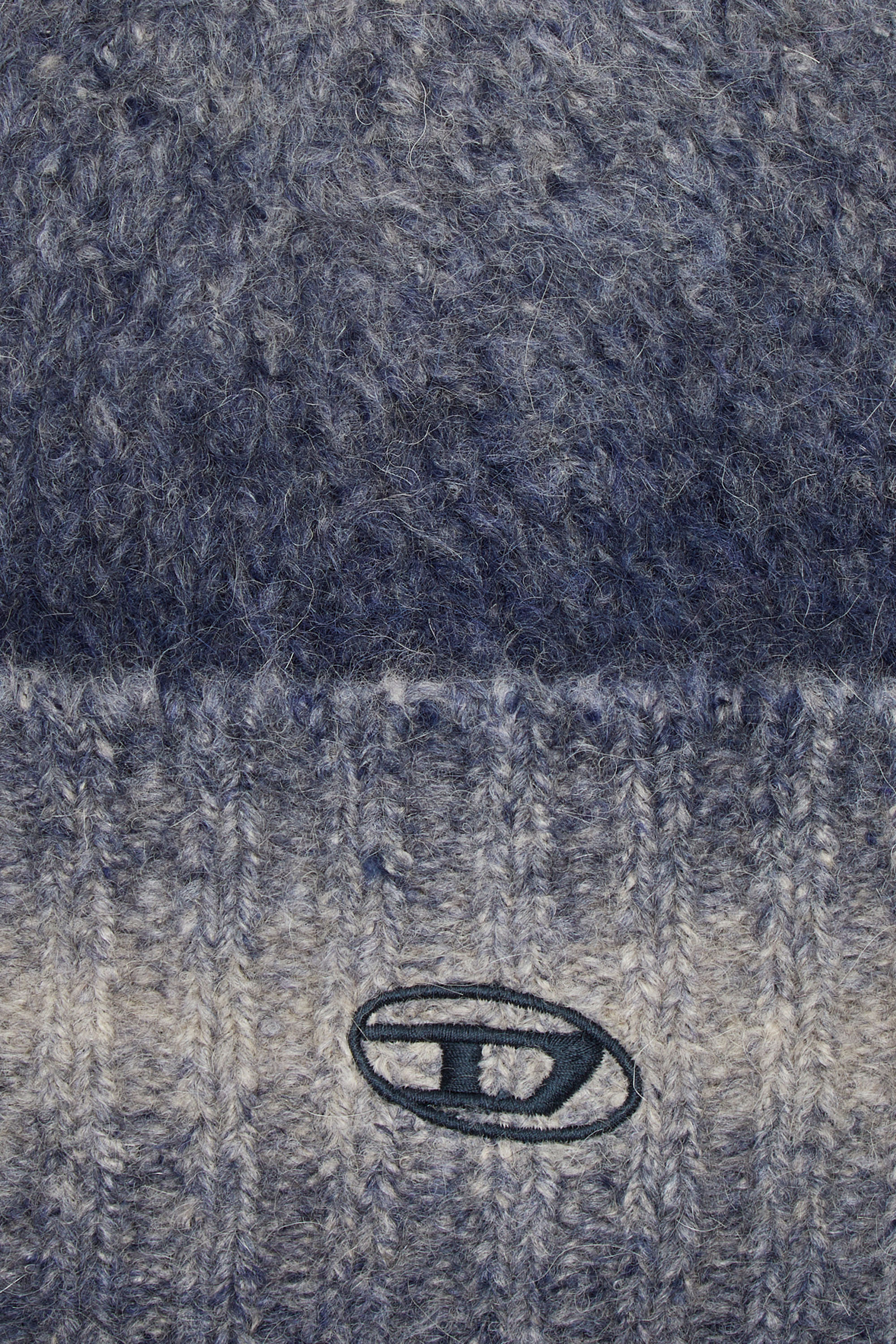 Diesel - K-PELO, Unisex's Alpaca beanie with Oval D embroidery in Blue - 3