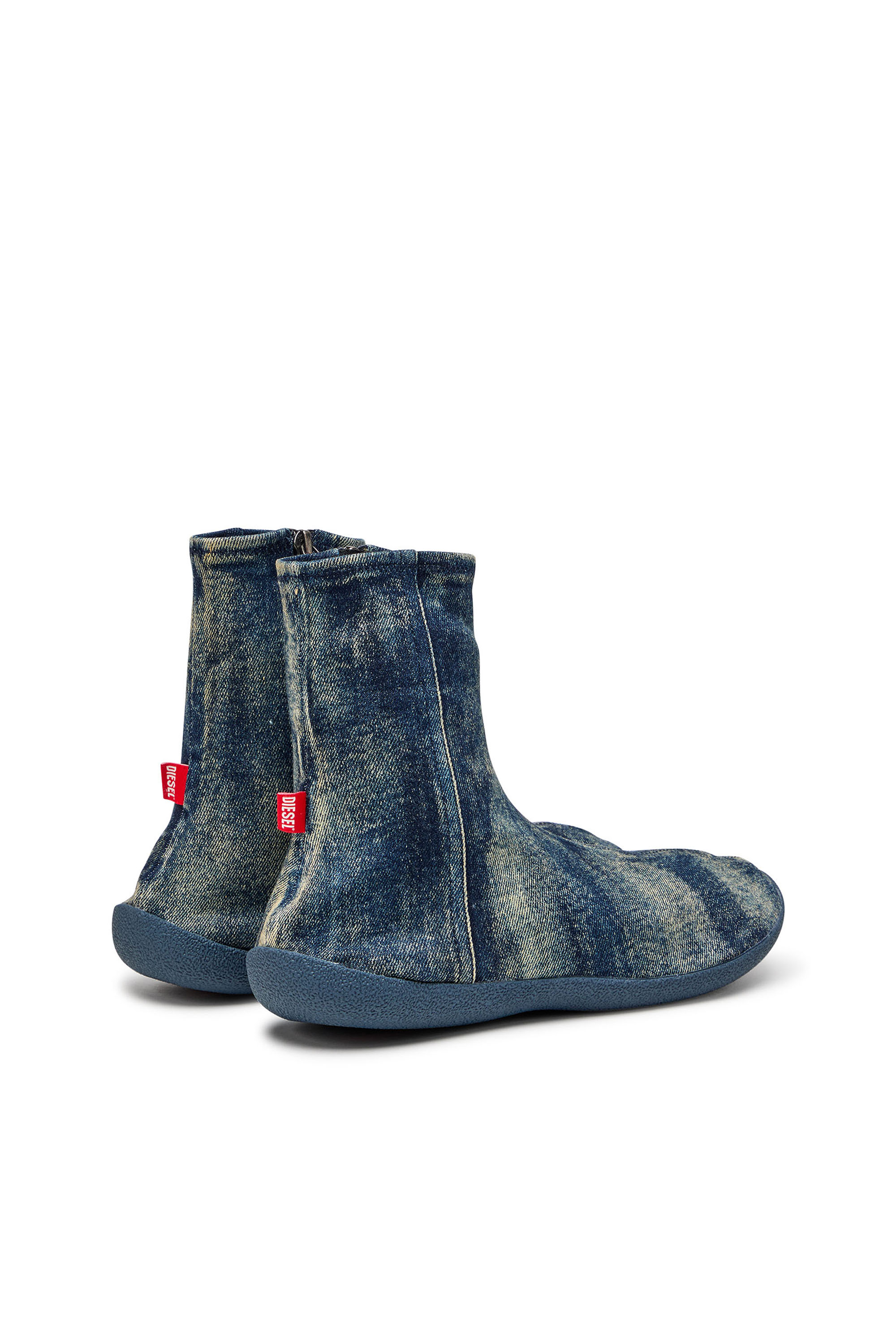 Diesel - D-SHOCK BT, Male's Socks boots in solarised denim in Blue - 3