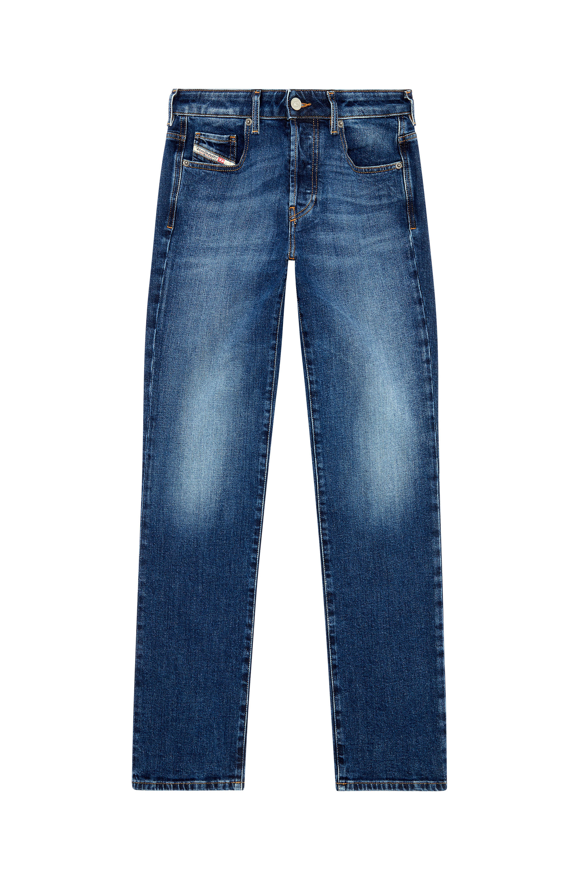 Diesel - Straight Jeans 1989 D-Mine 09I28, Bleu Foncé - Image 1
