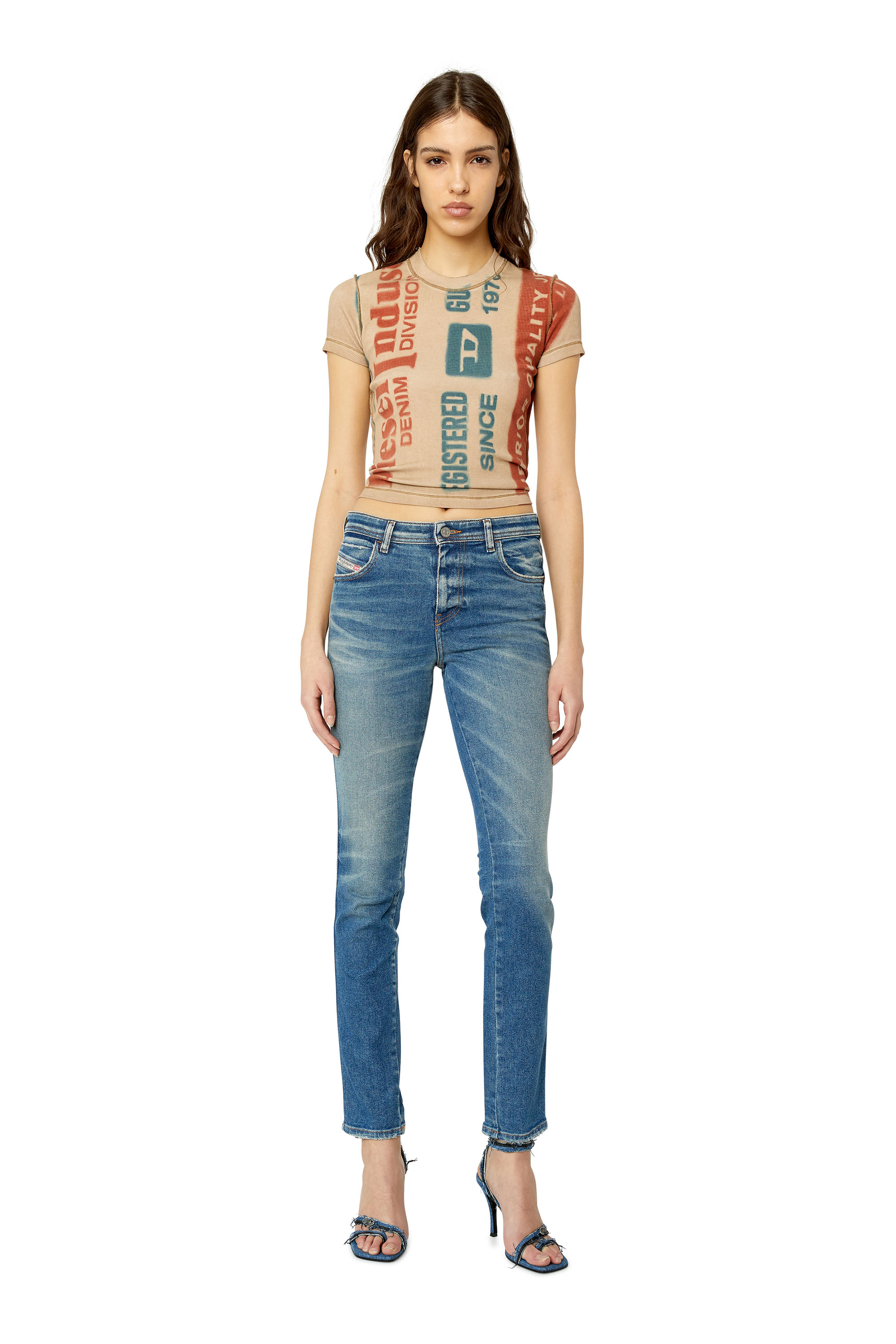 Diesel - 2015 BABHILA 09E88 Skinny Jeans, Bleu moyen - Image 4