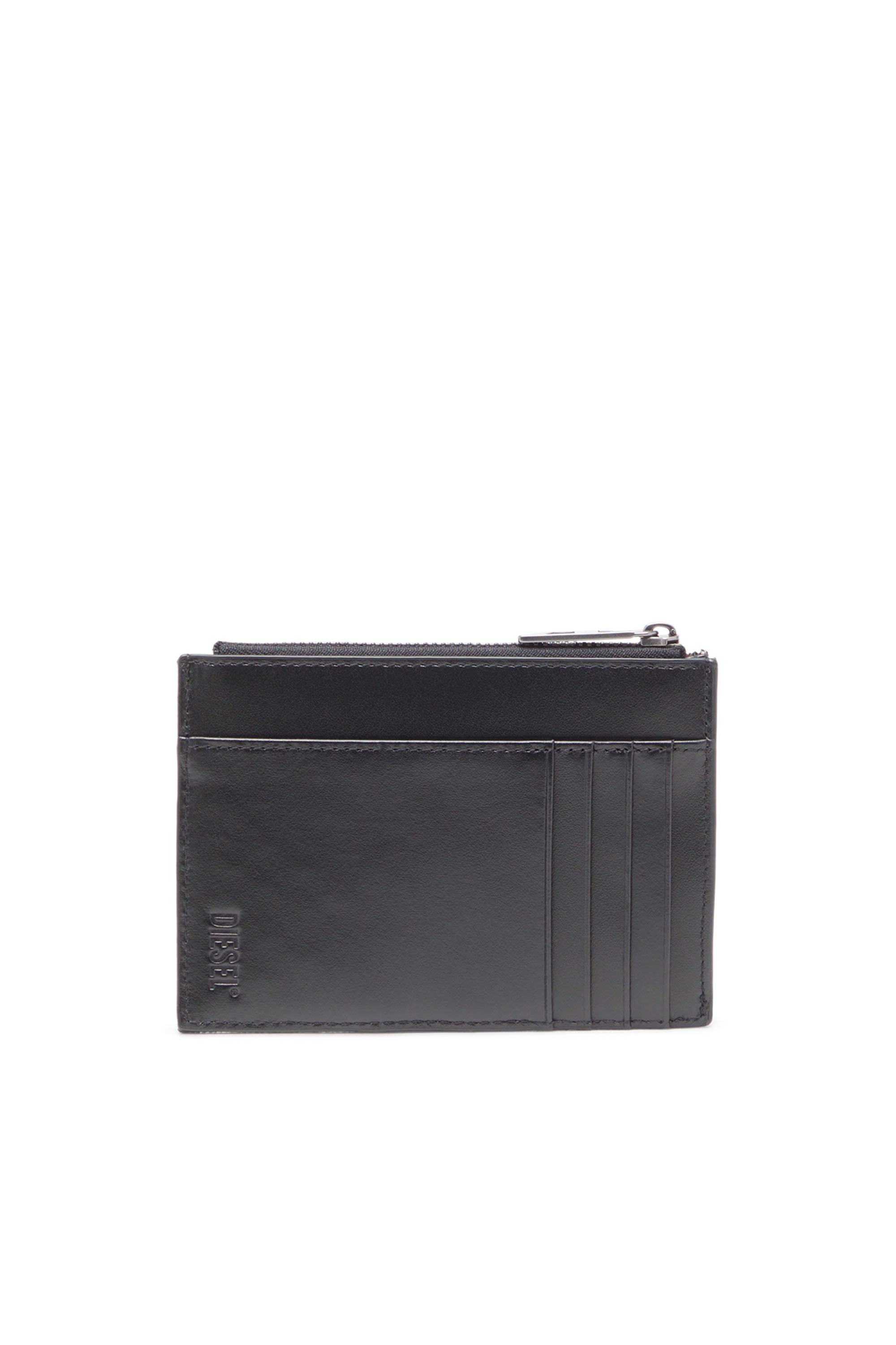 Diesel - MULTI-PKTS CARD HOLDER I, Porte-cartes en denim floqué enduit Homme in Noir - 2