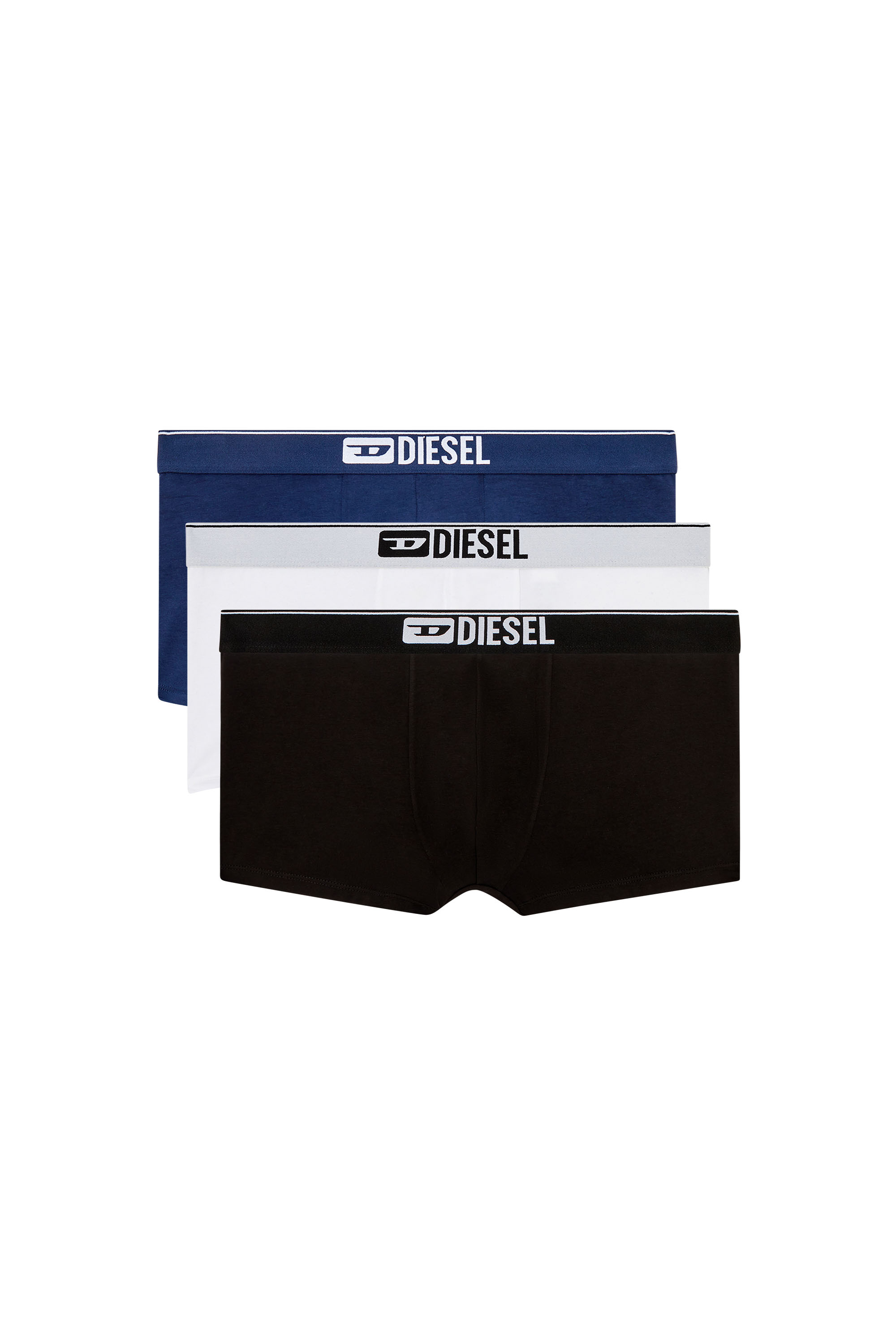 Diesel - UMBX-DAMIENTHREEPACK, Male's Three-pack of plain boxer in White/Blue - 1