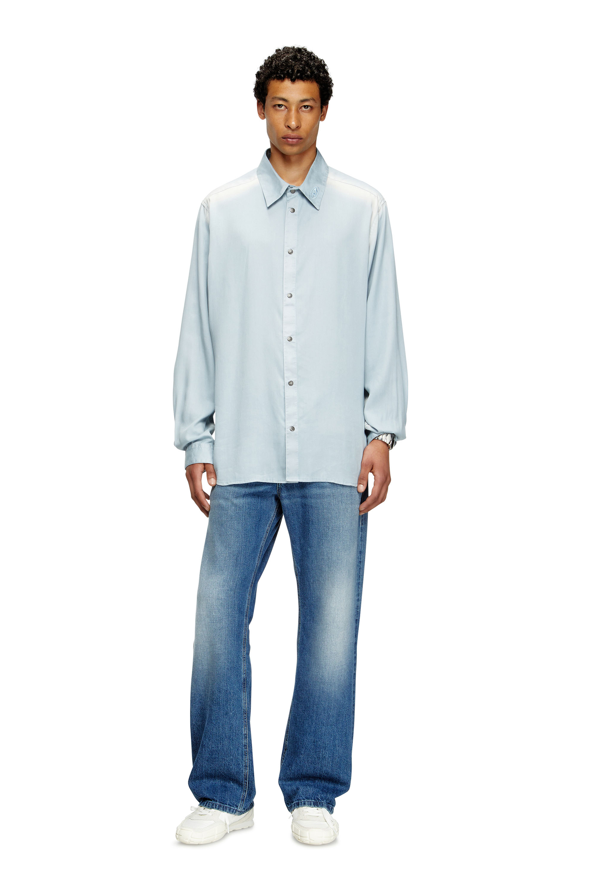 Diesel - S-SLANTE-D LOW, S-Slante-D-Baskets en daim et cuir avec logo D Homme in Polychrome - 2