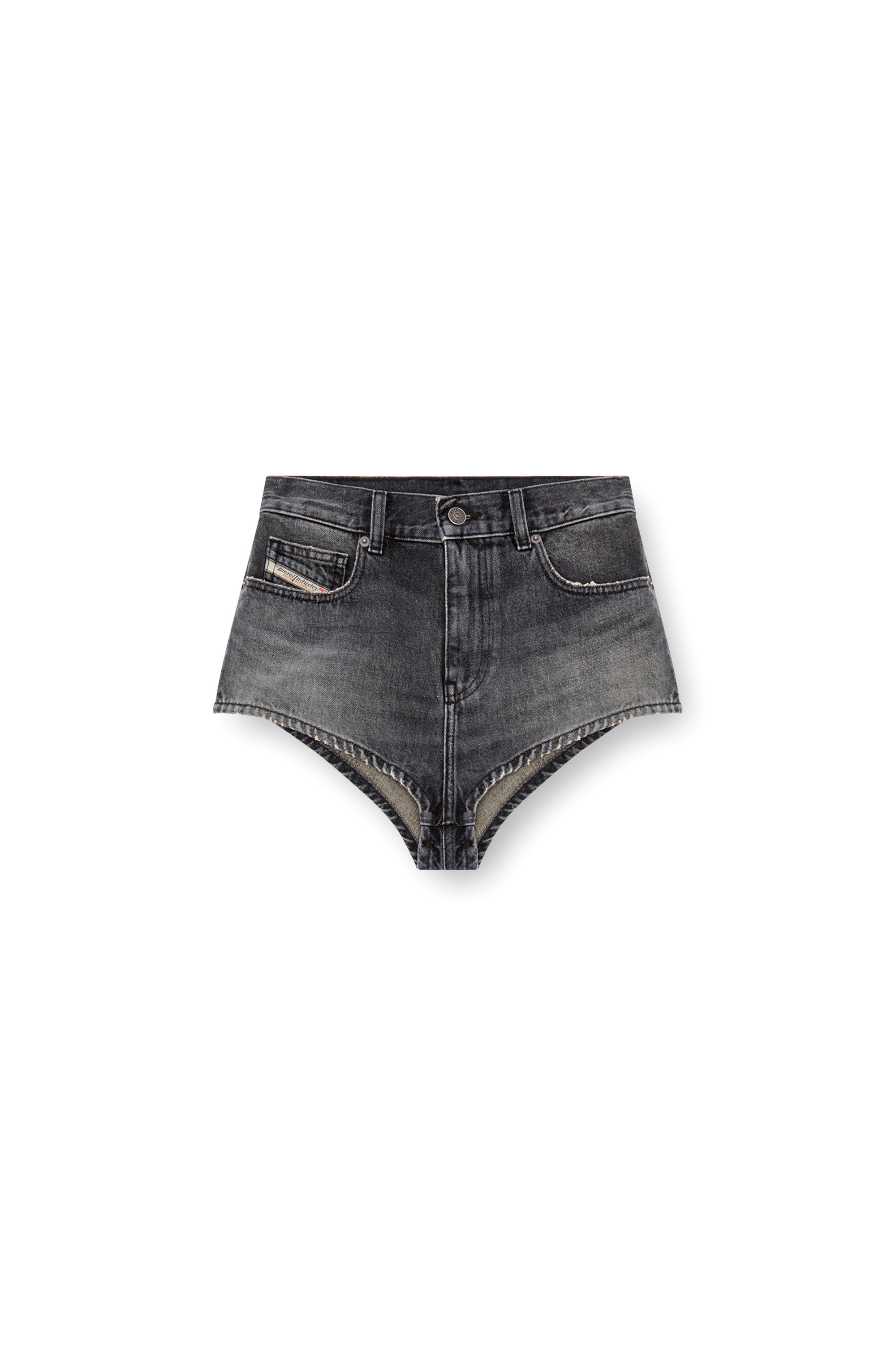 Diesel - DE-LUNAR, Hot pants en denim Femme in Noir - 5