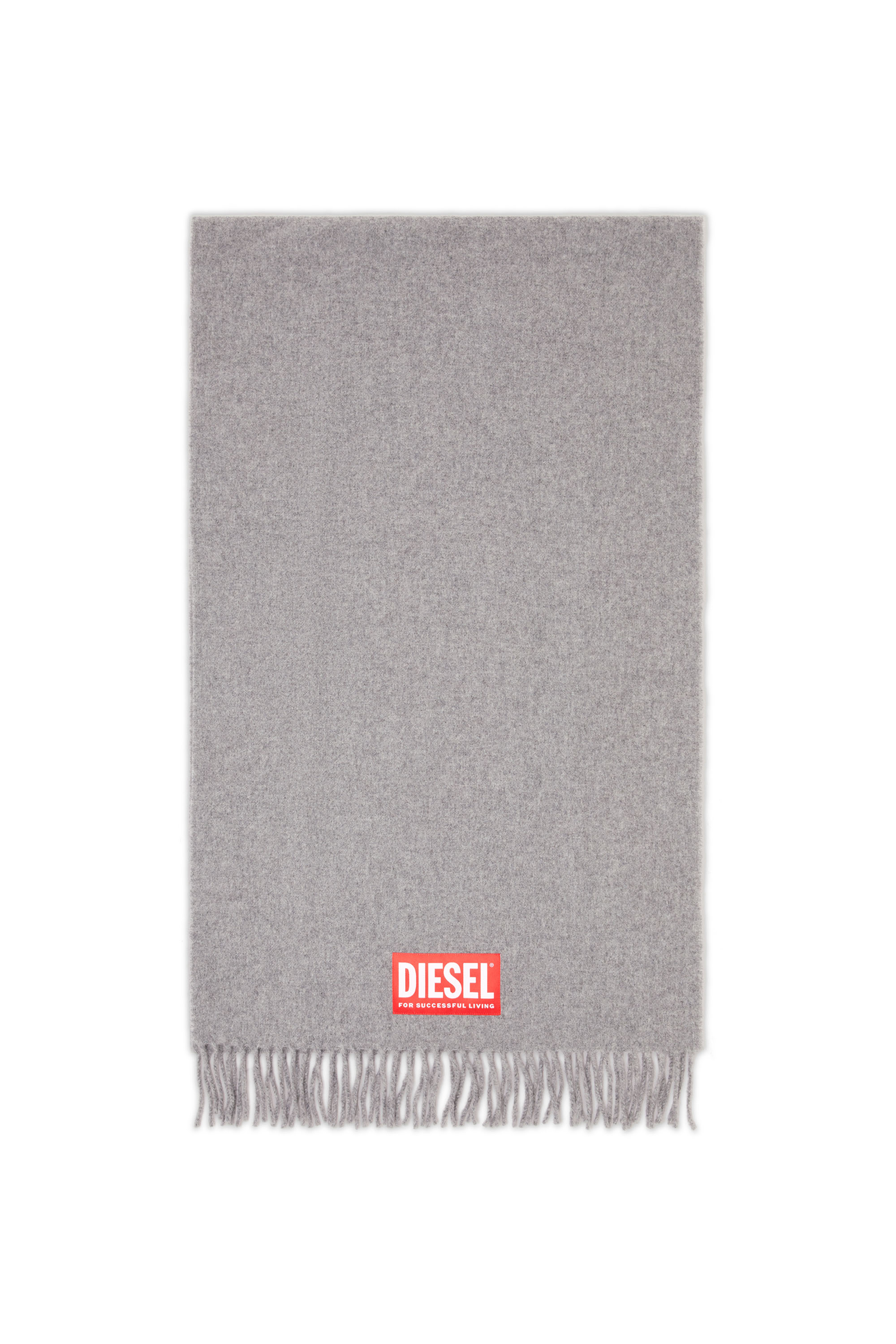 Diesel - S-IMON, Male's Wool blend scarf in Grey - 1