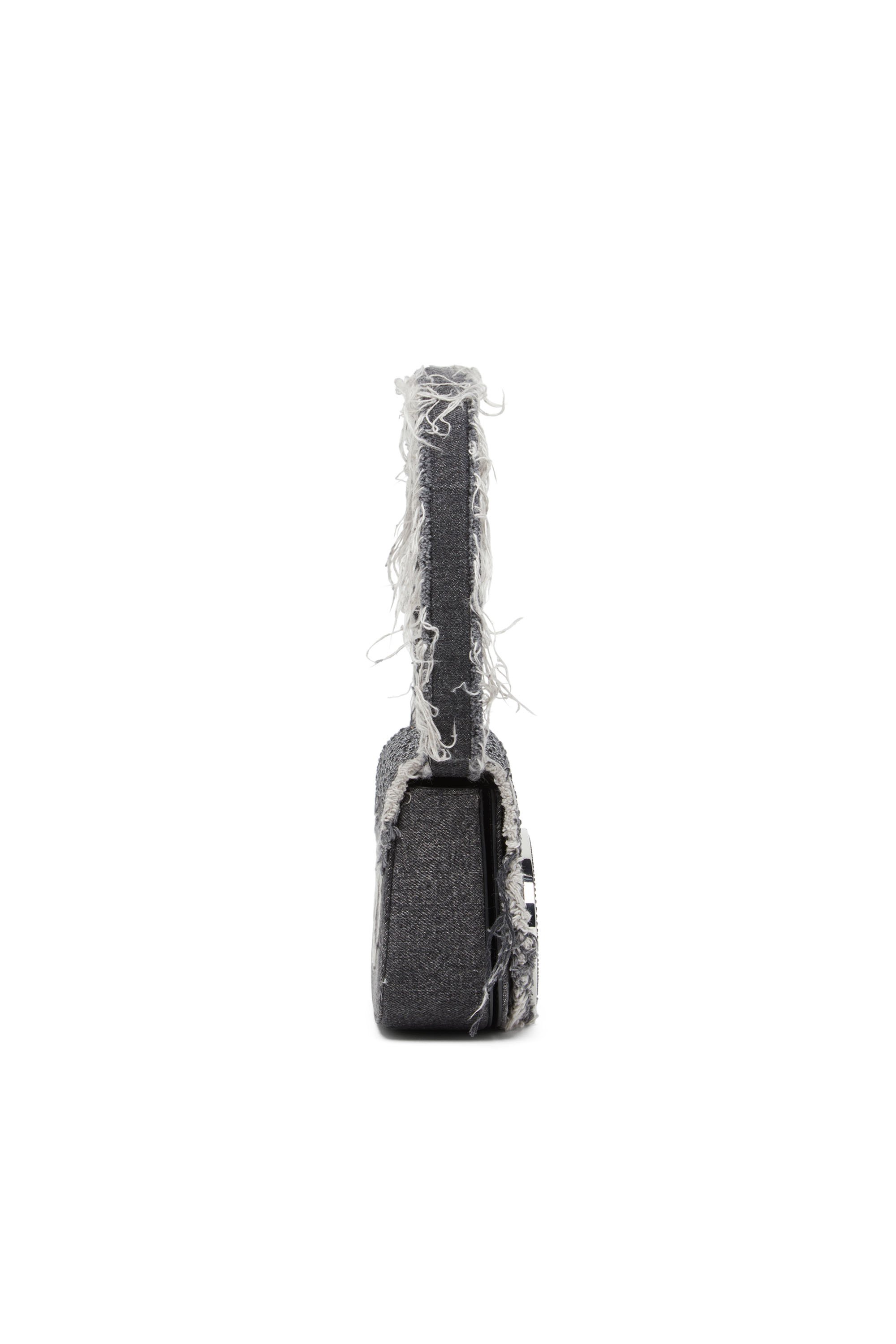 Diesel - 1DR, Female 1DR-Iconic shoulder bag in denim and crystals in Black - Image 3