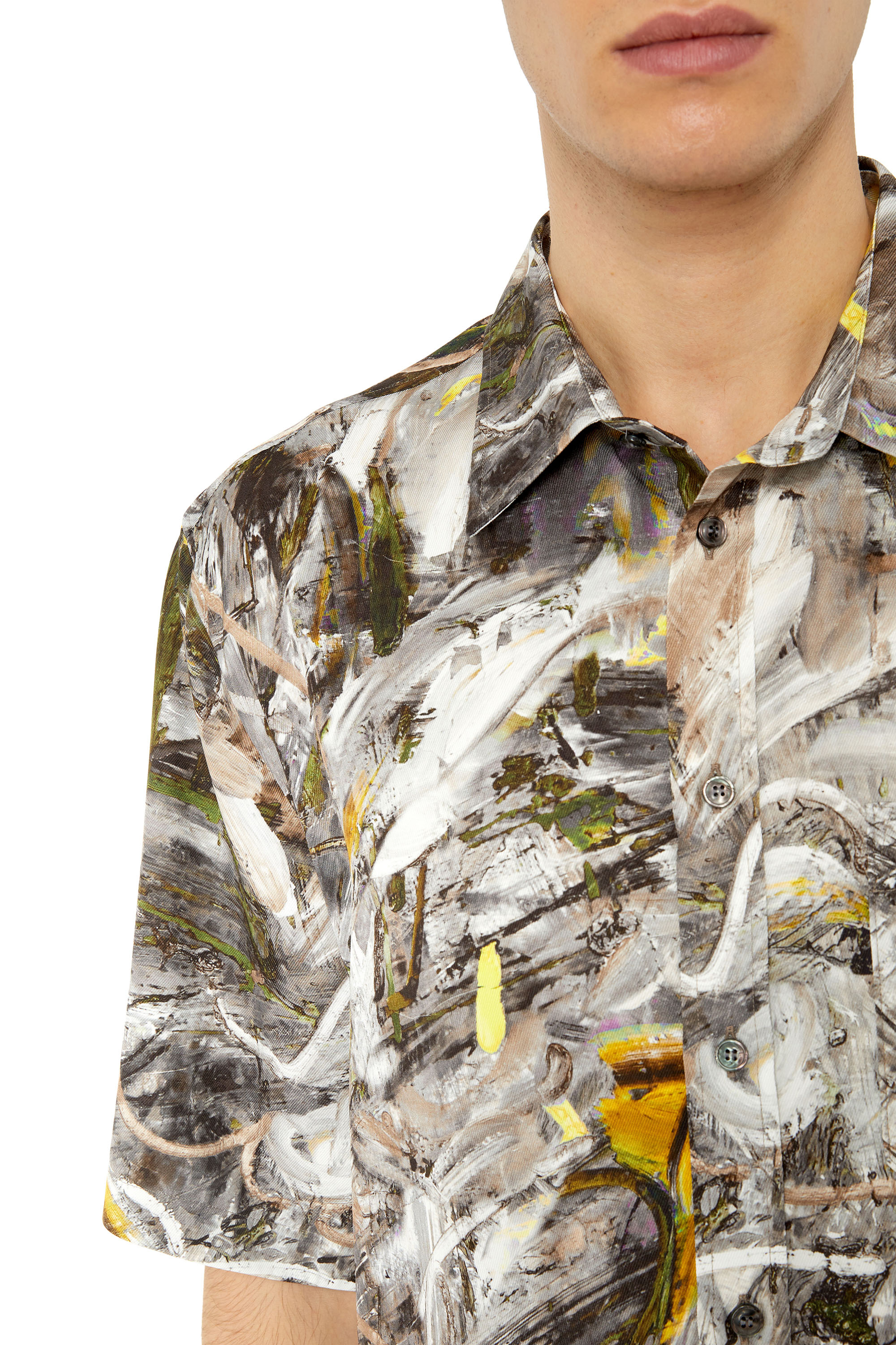 Diesel - S-UMBE-SSL-PRINT, Gris/Blanc - Image 5